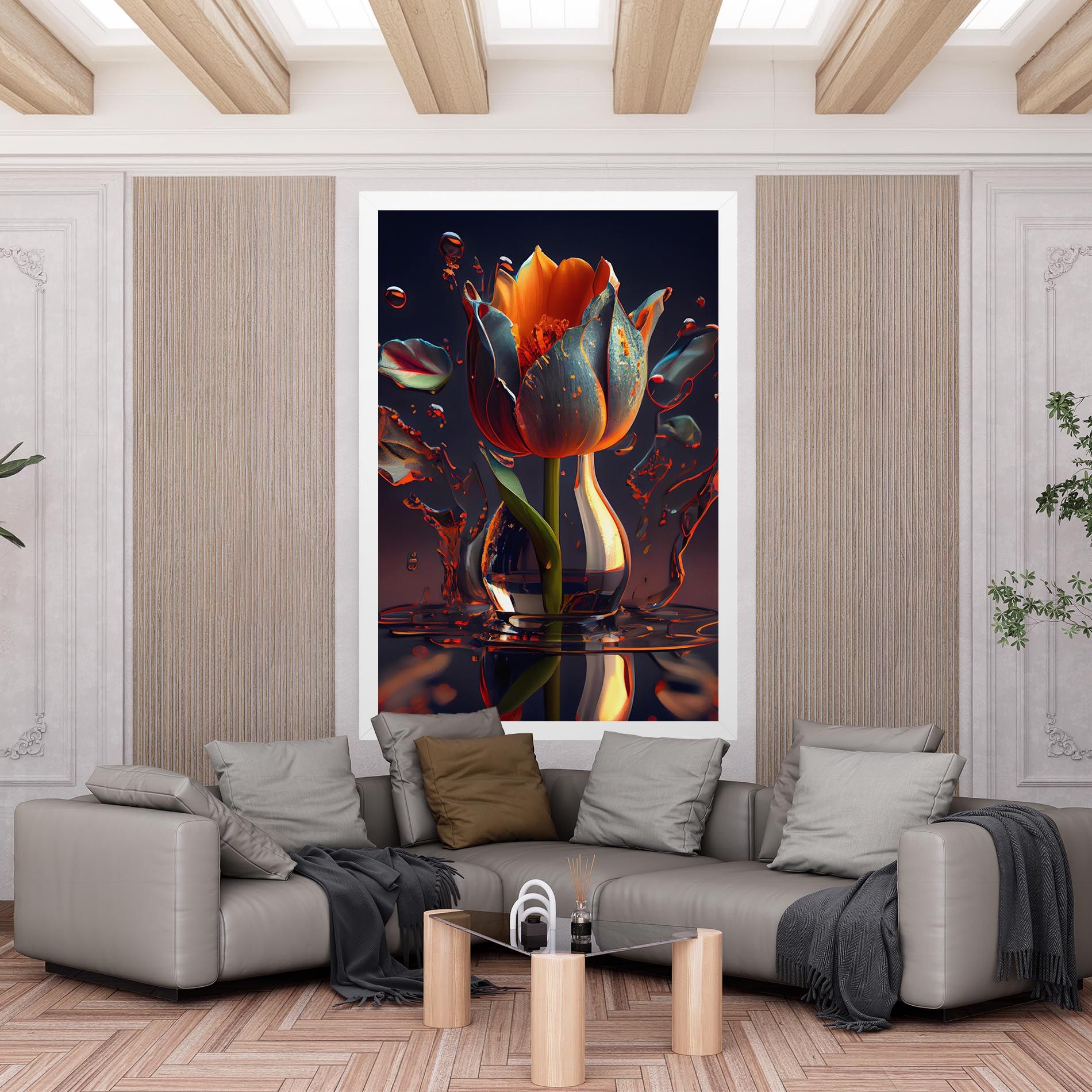 Black Tulip In Vase mockup 6