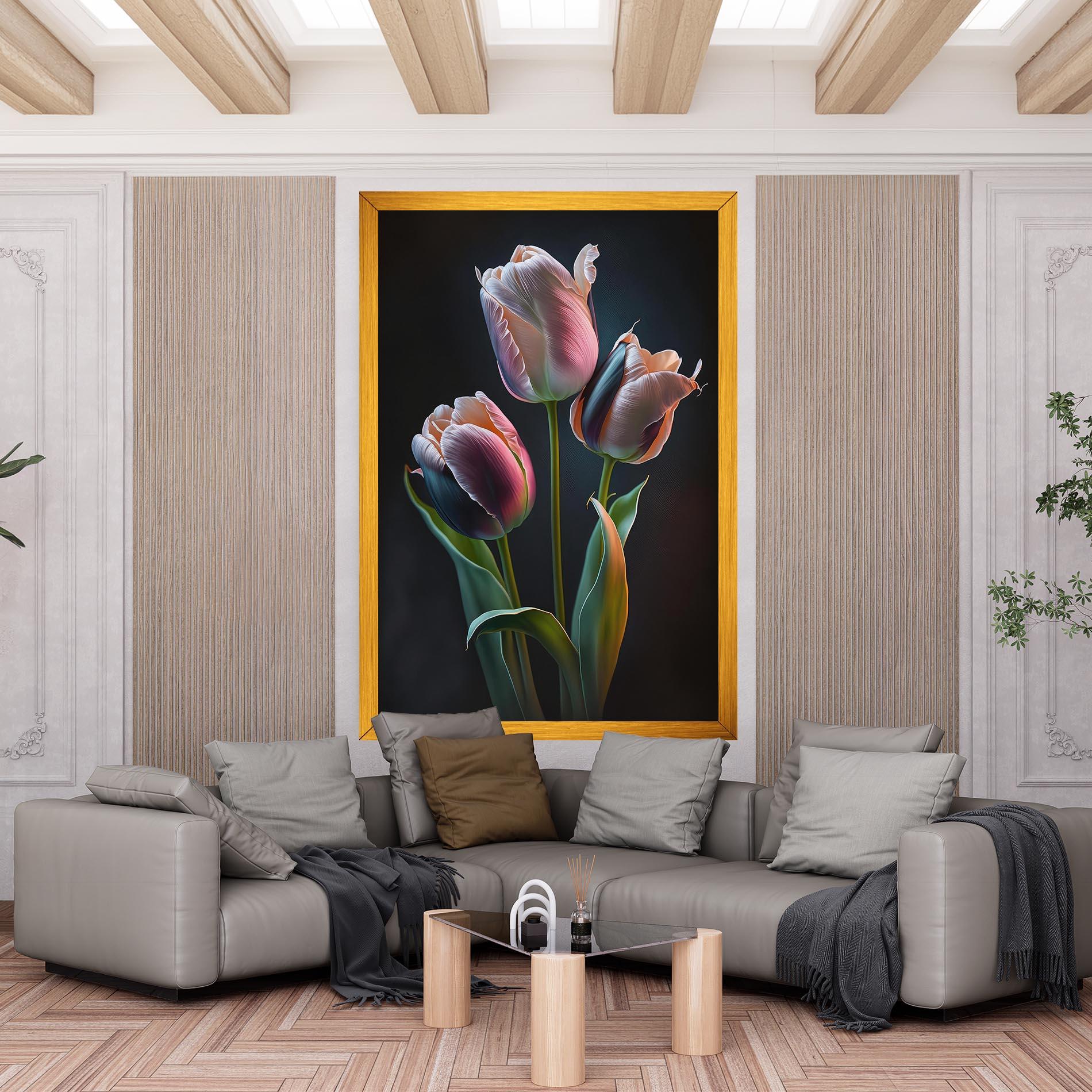 Vászonkép Light Purple Tulips mockup 6