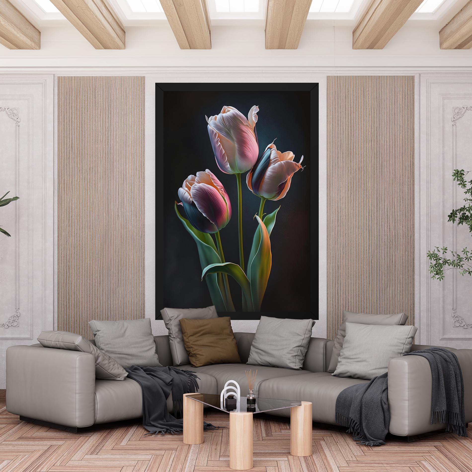 Vászonkép Light Purple Tulips mockup 6