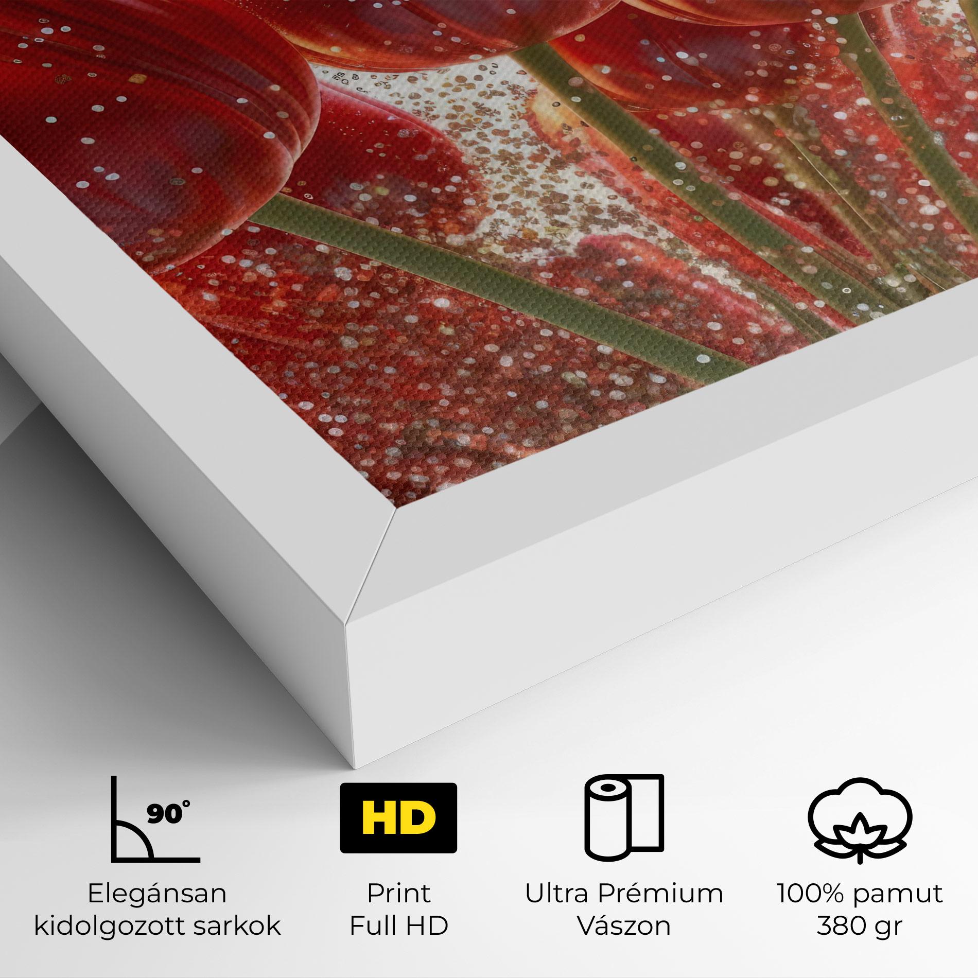 Vászonkép Glitter Red Tulips mockup 4