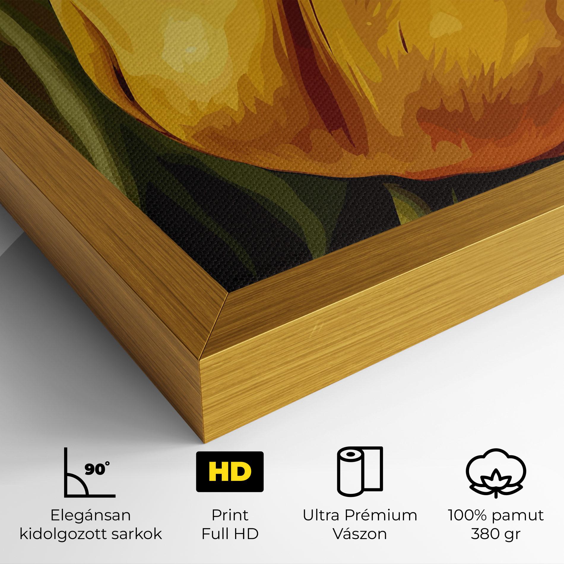 Vászonkép Big Yellow Tulip mockup 4