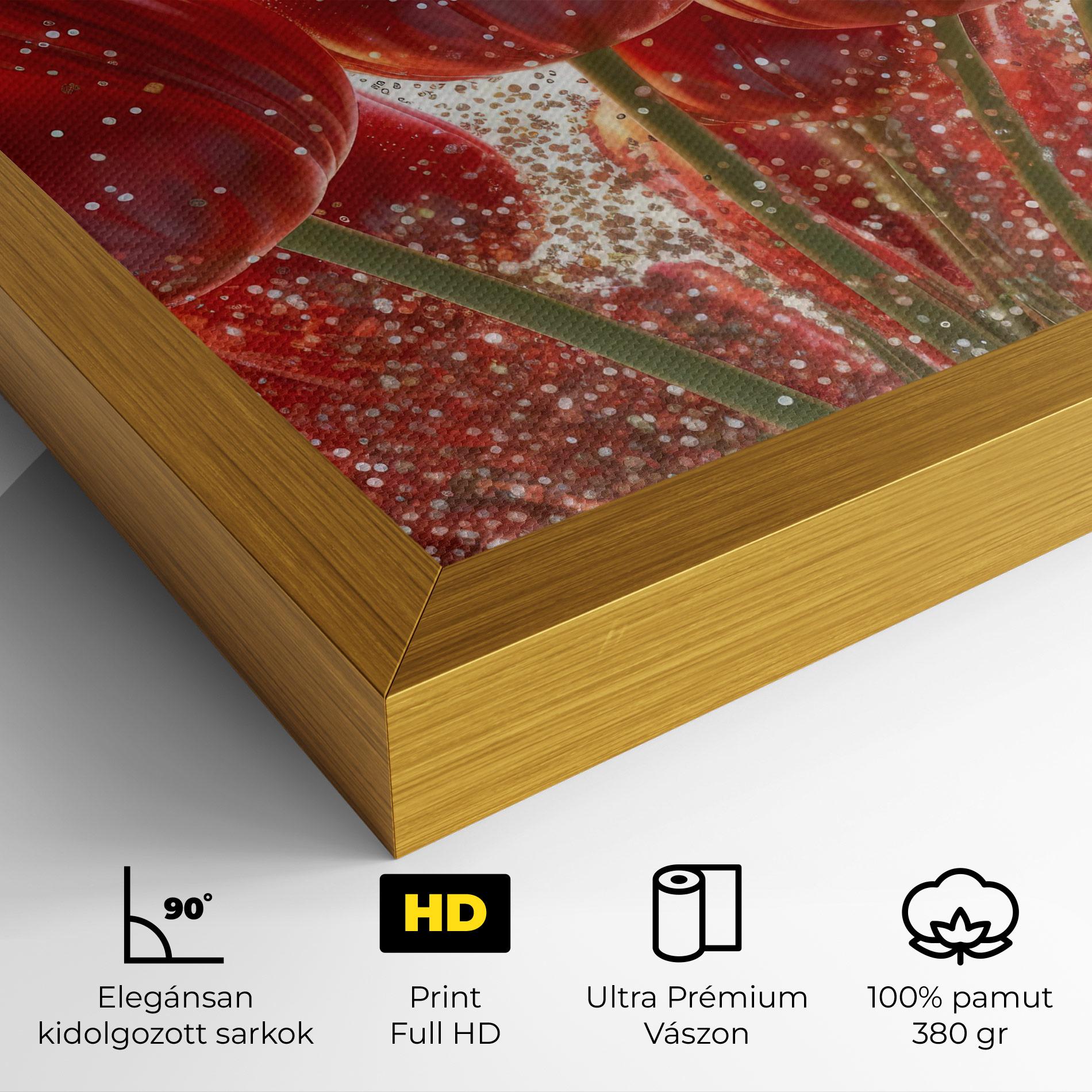 Vászonkép Glitter Red Tulips mockup 4