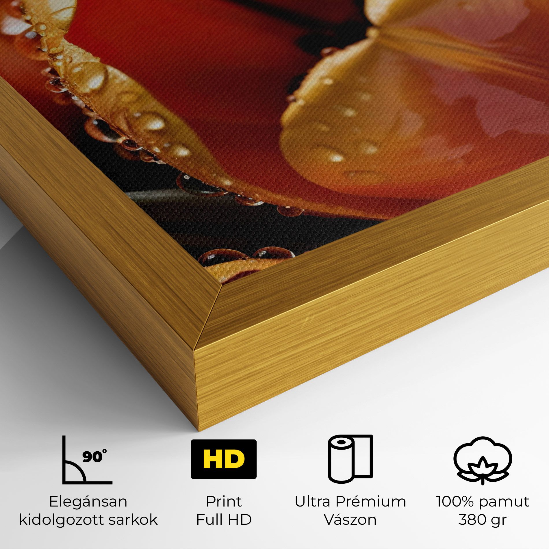 Orange Tulip Water Drops mockup 4