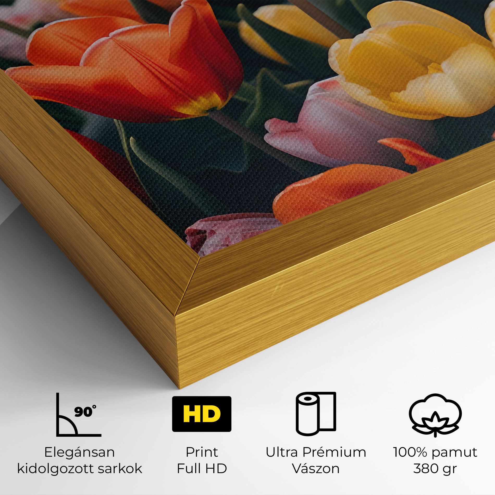 Orange Yellow Tulips mockup 4