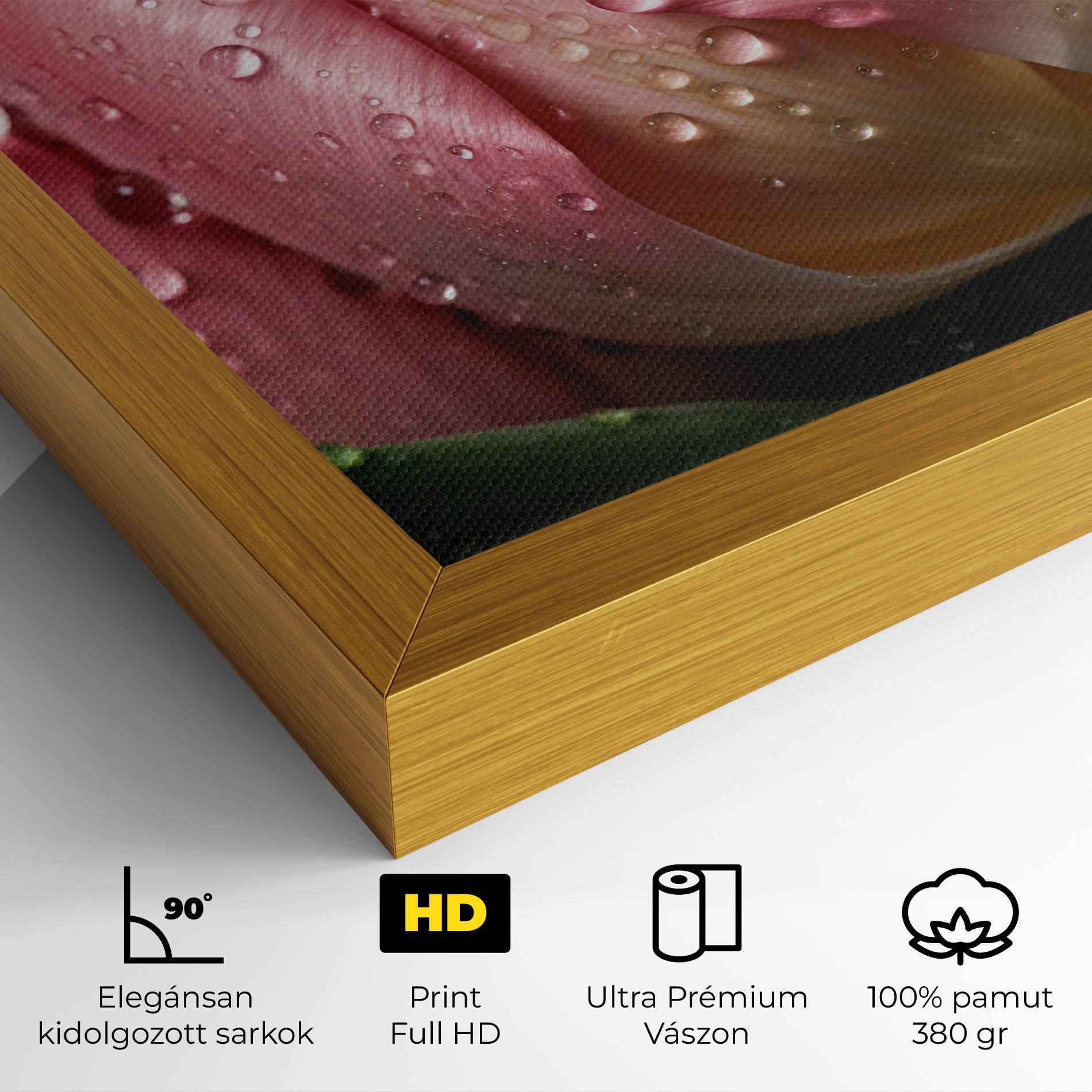 Pink Tulip With Drops mockup 4