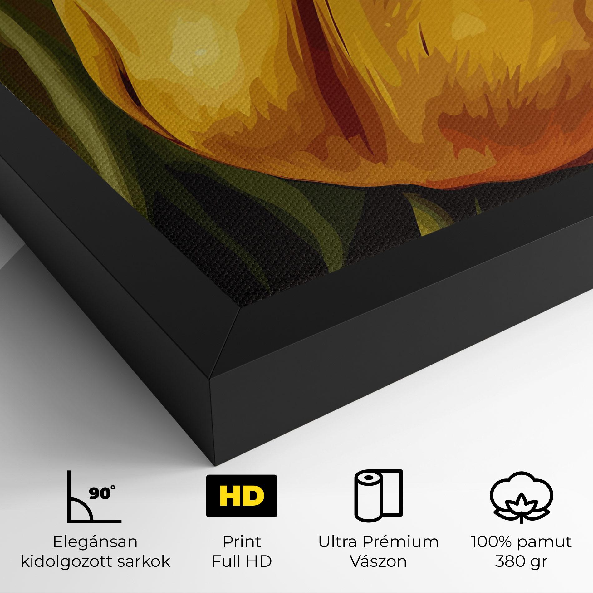 Vászonkép Big Yellow Tulip mockup 4