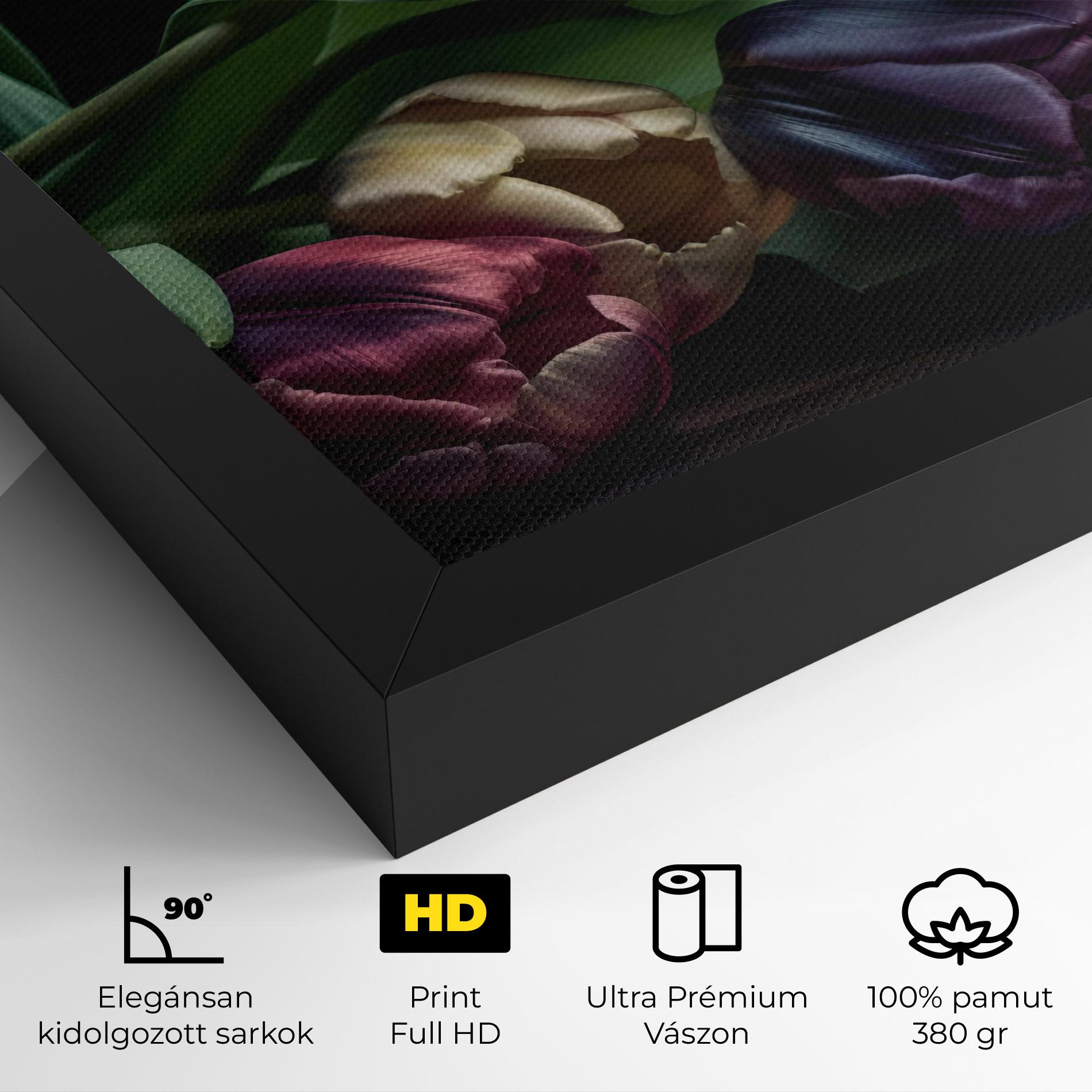 Vászonkép Dark Purple Tulip mockup 4