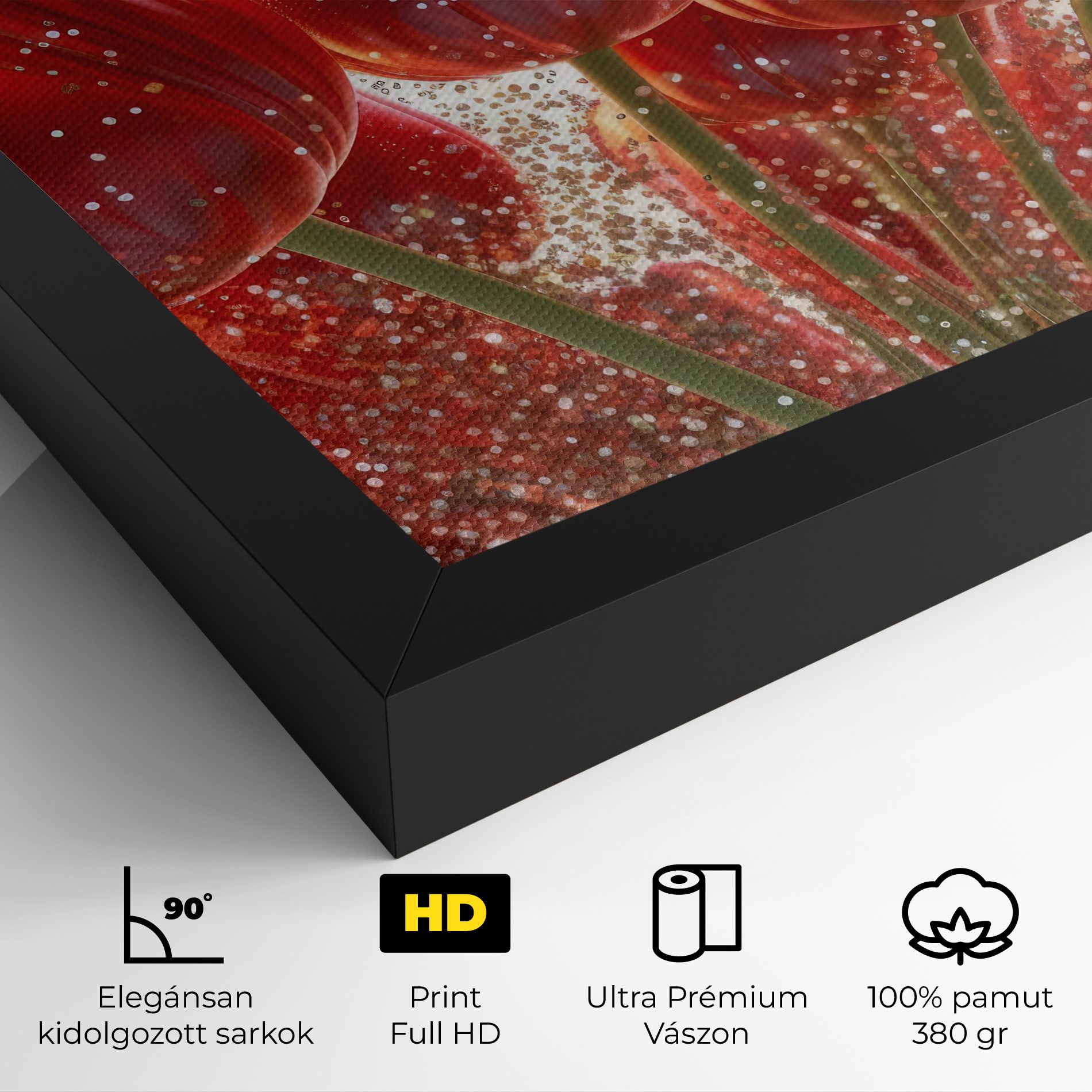 Glitter Red Tulips mockup 4