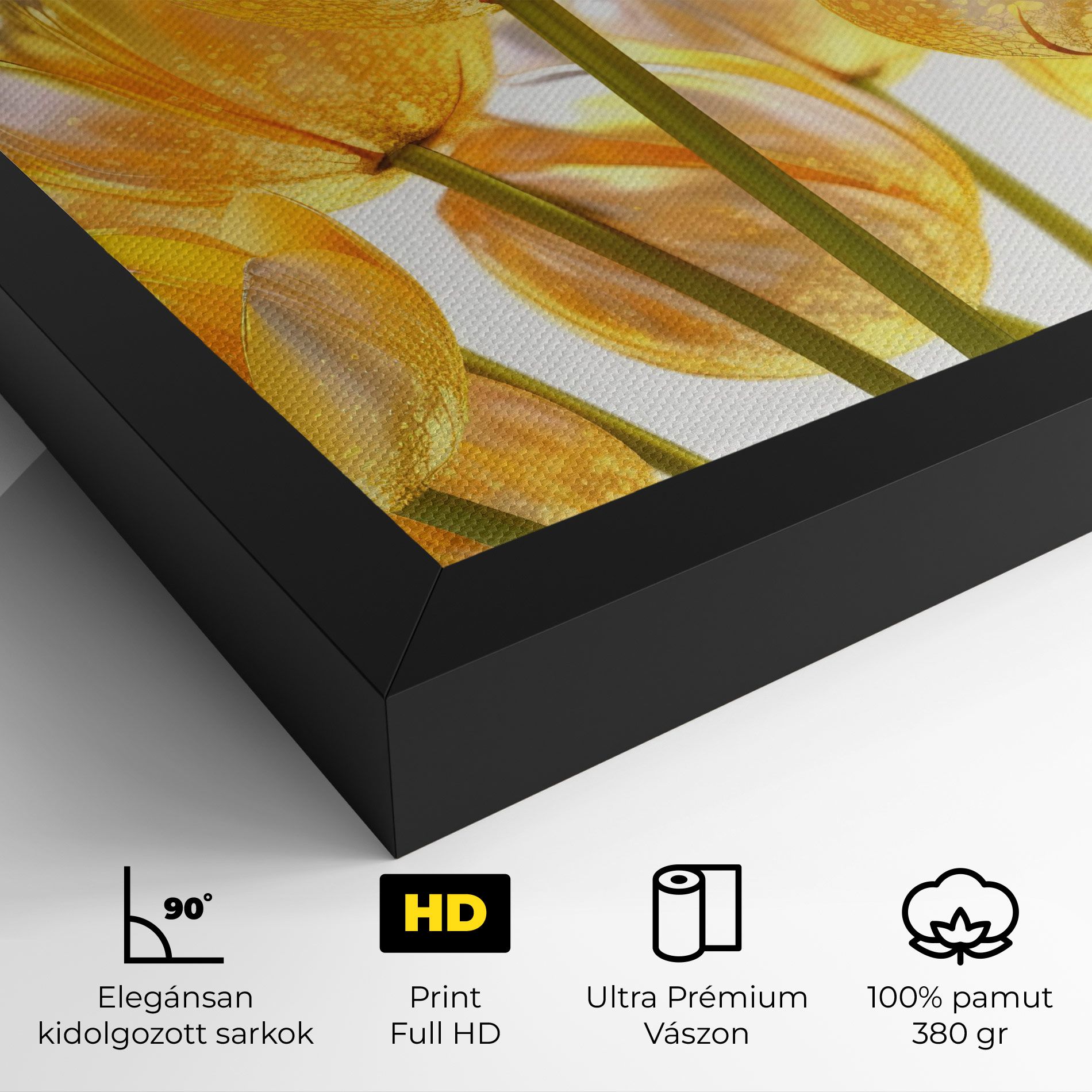 Gold White Tulips mockup 4