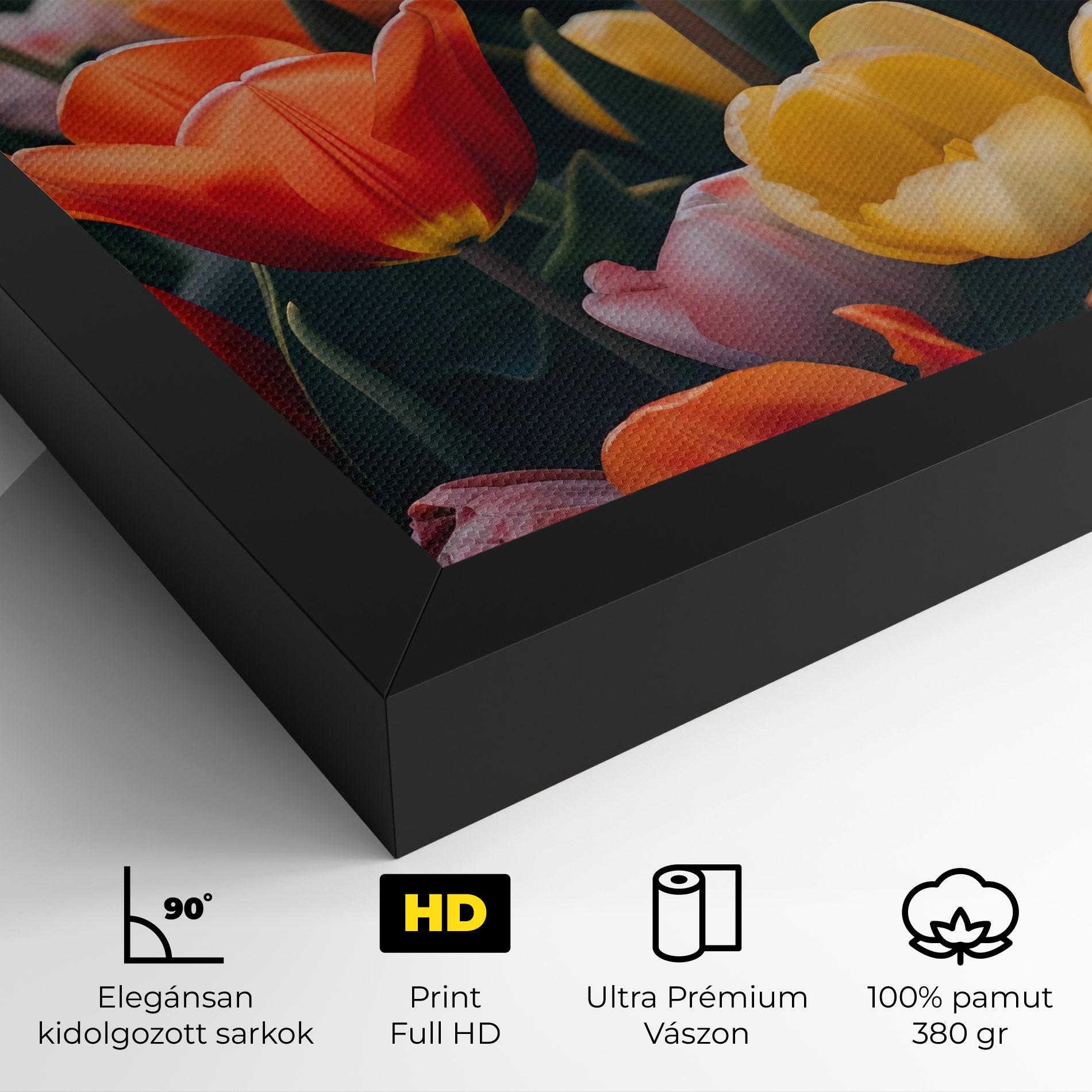 Vászonkép Orange Yellow Tulips mockup 4