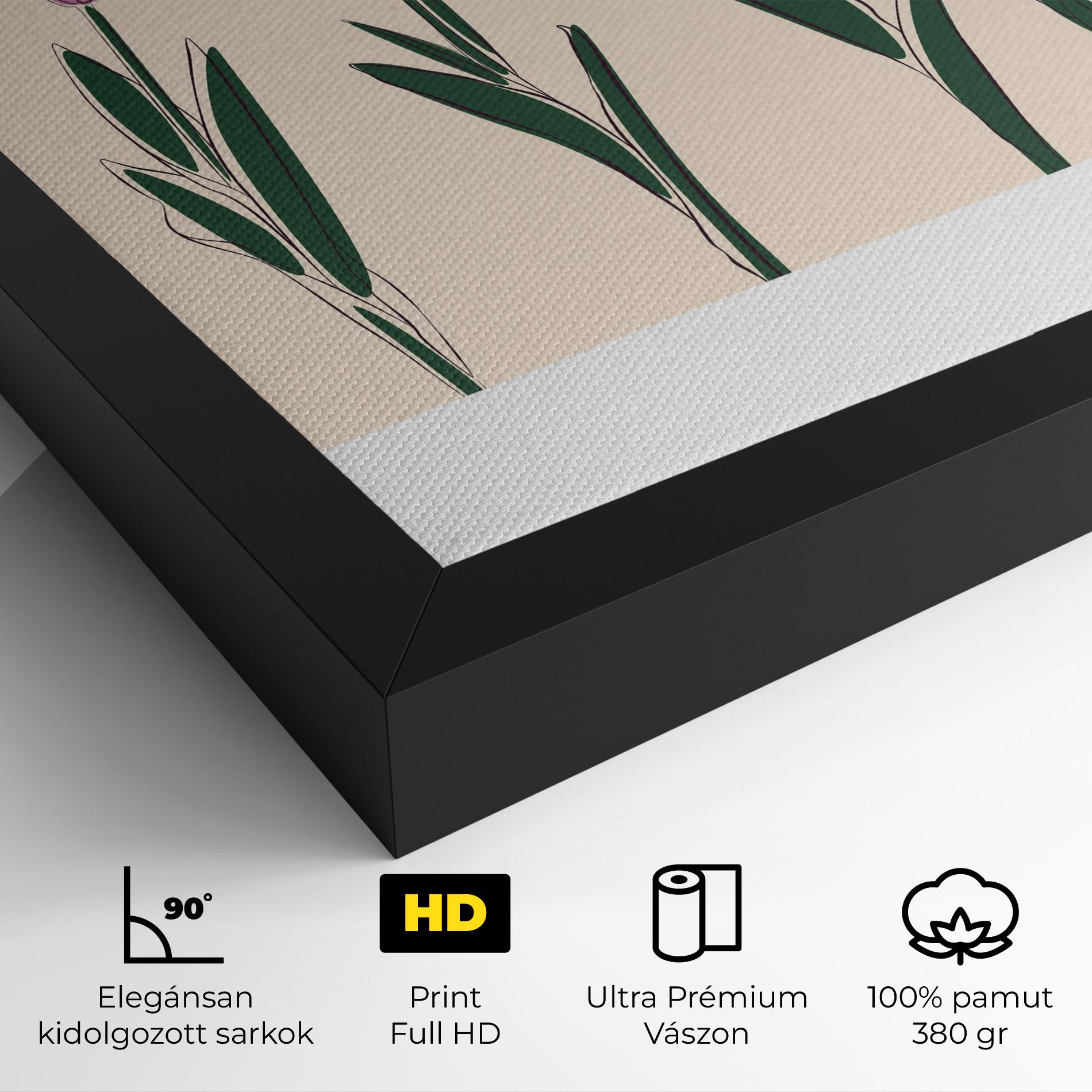 Vászonkép Tulips Set mockup 4