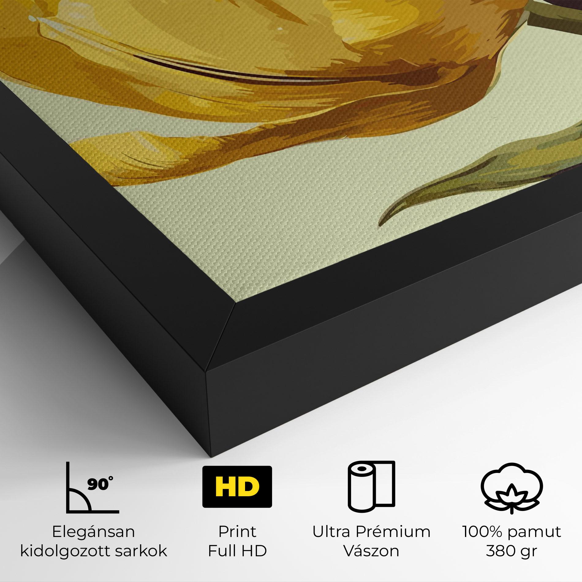 Vászonkép Yellow Shiny Tulip mockup 4