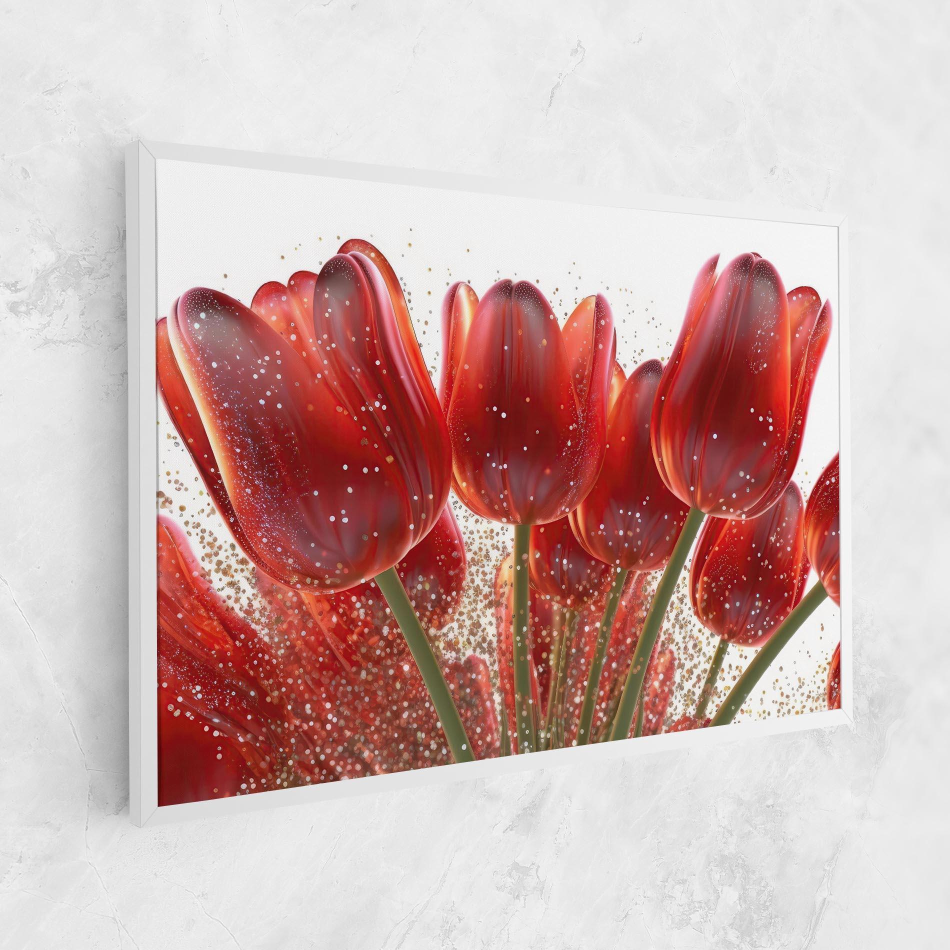 Vászonkép Glitter Red Tulips mockup 1