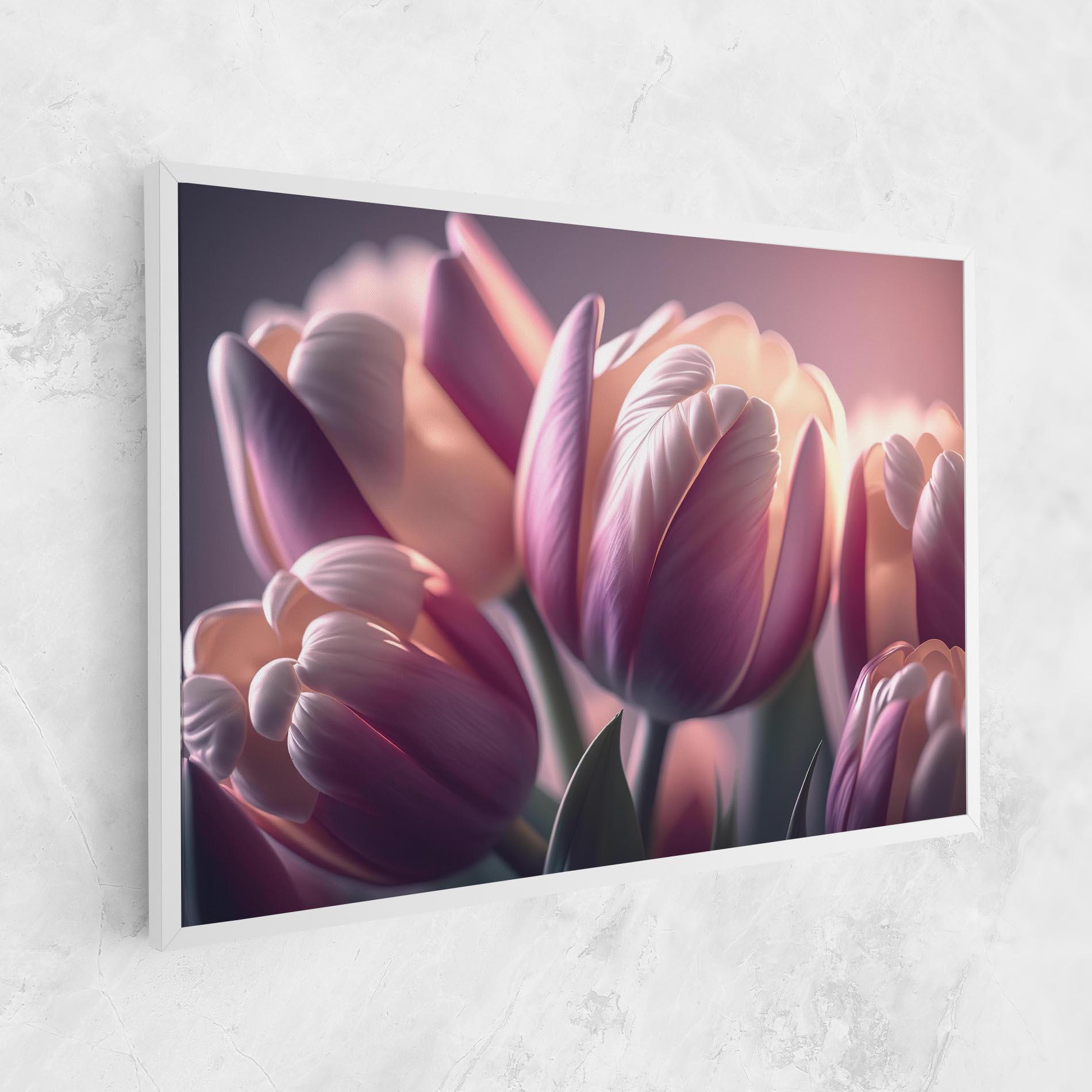 Vászonkép Pastel Pink Tulips mockup 1