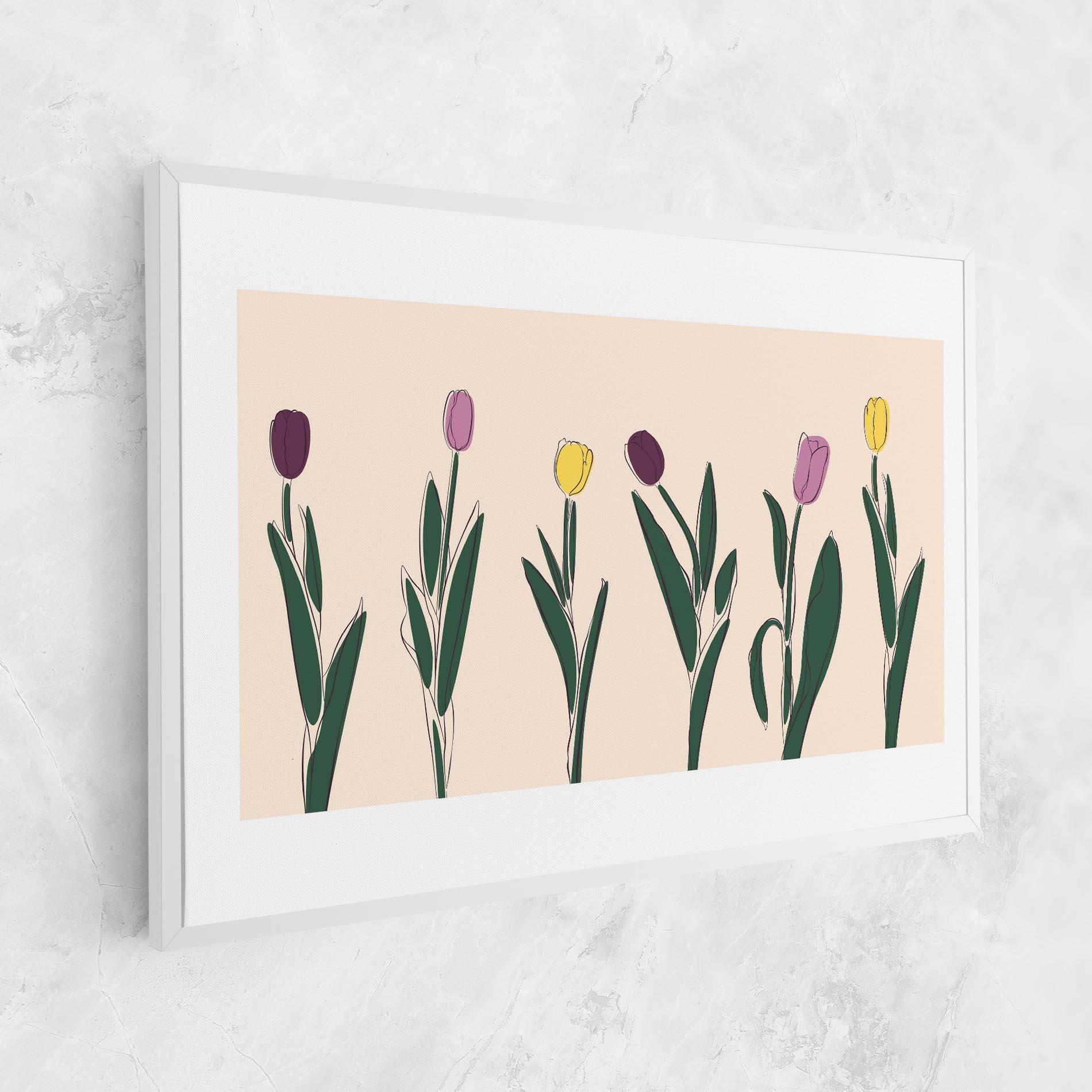 Vászonkép Tulips Set mockup 1