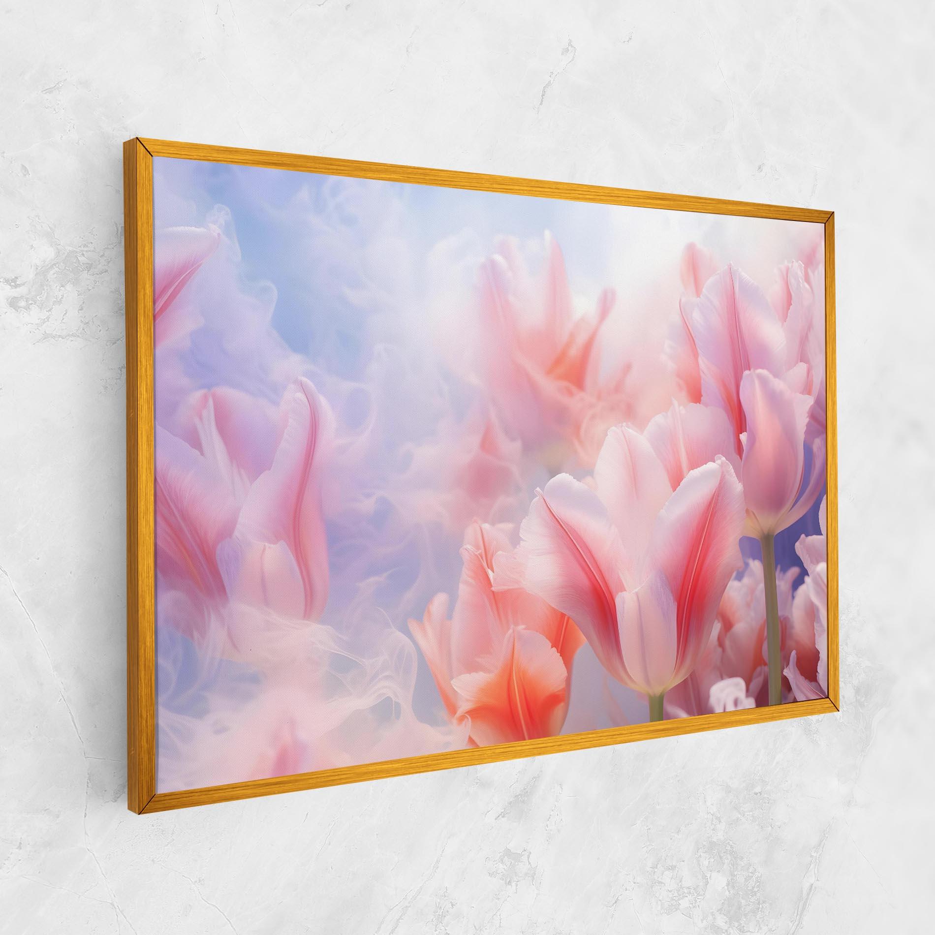 Vászonkép Dreamy Pink Tulips mockup 1