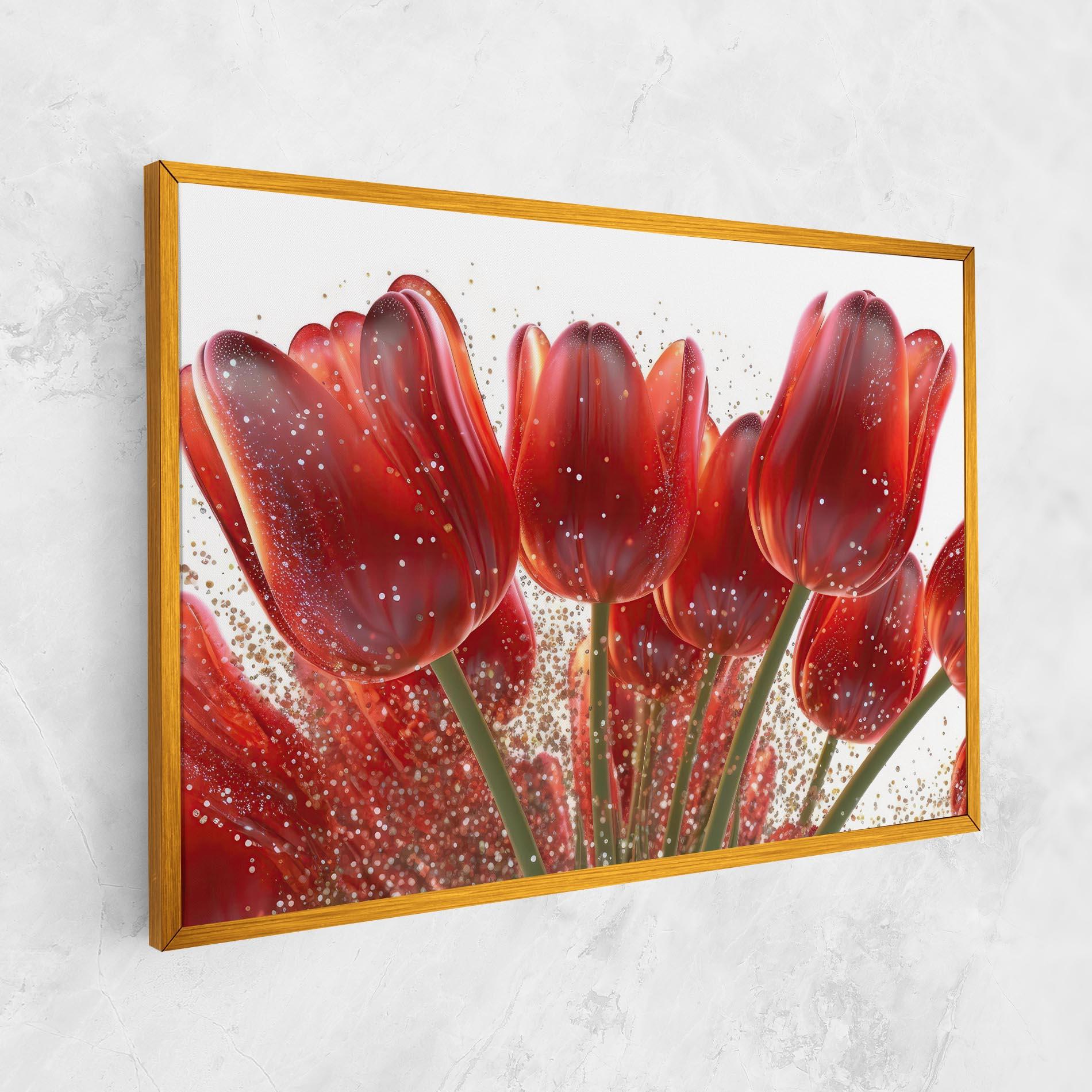 Vászonkép Glitter Red Tulips mockup 1