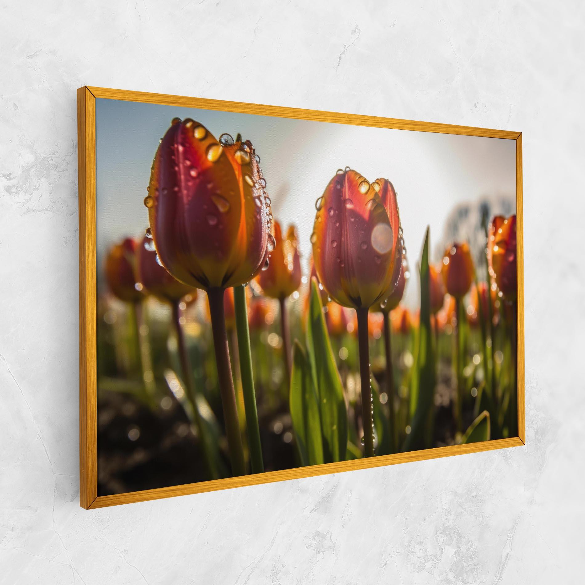 Vászonkép Orange Tulips After Rain mockup 1