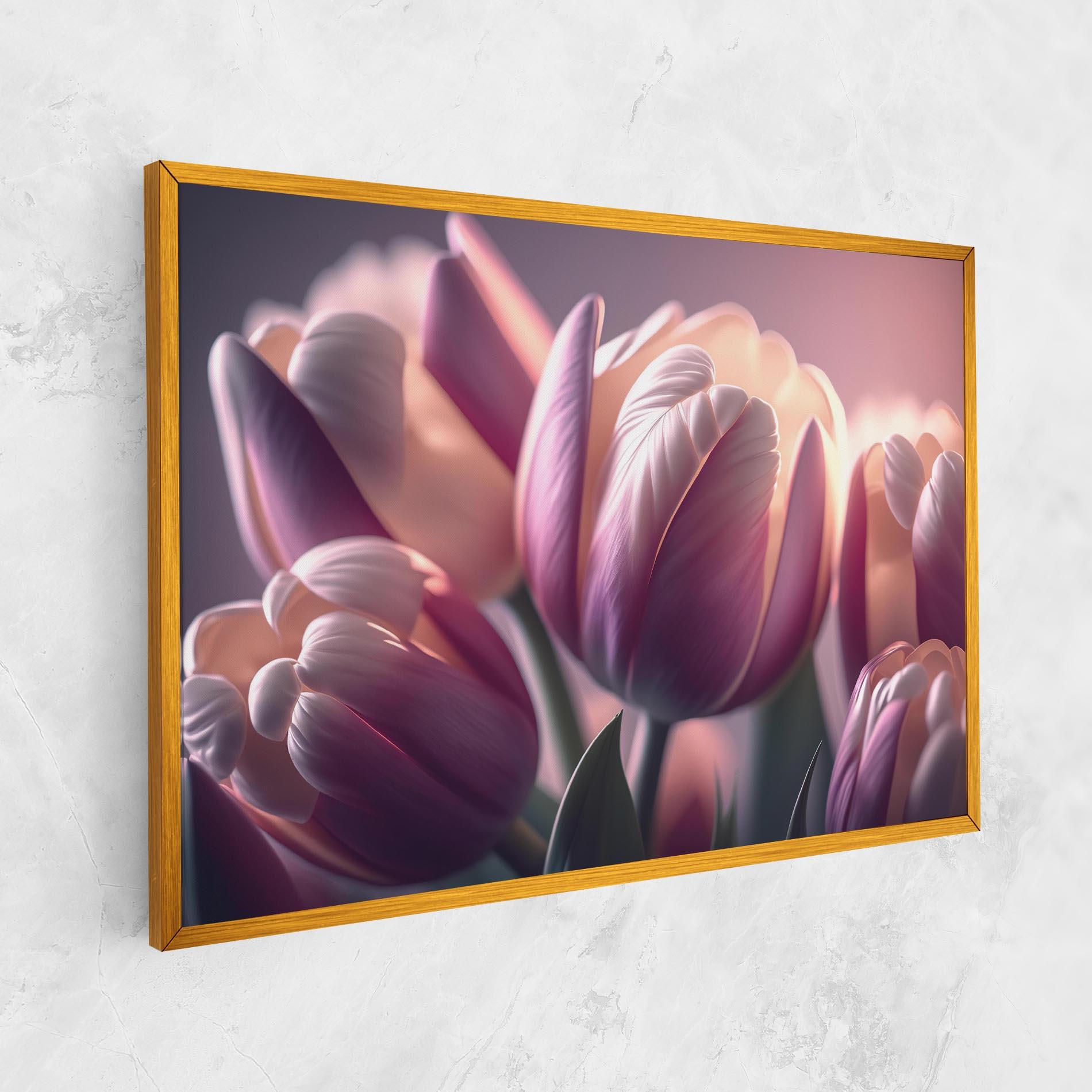 Vászonkép Pastel Pink Tulips mockup 1
