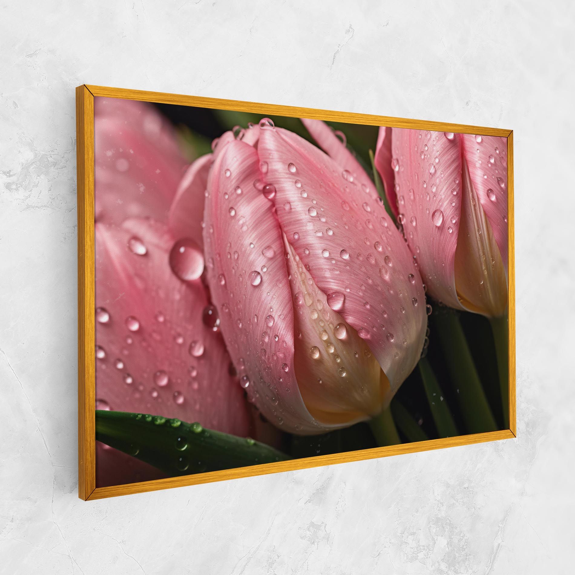 Pink Tulip With Drops mockup 1