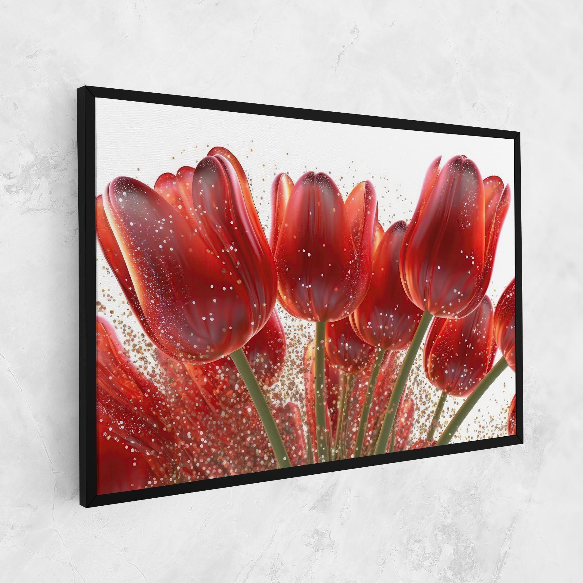 Vászonkép Glitter Red Tulips mockup 1