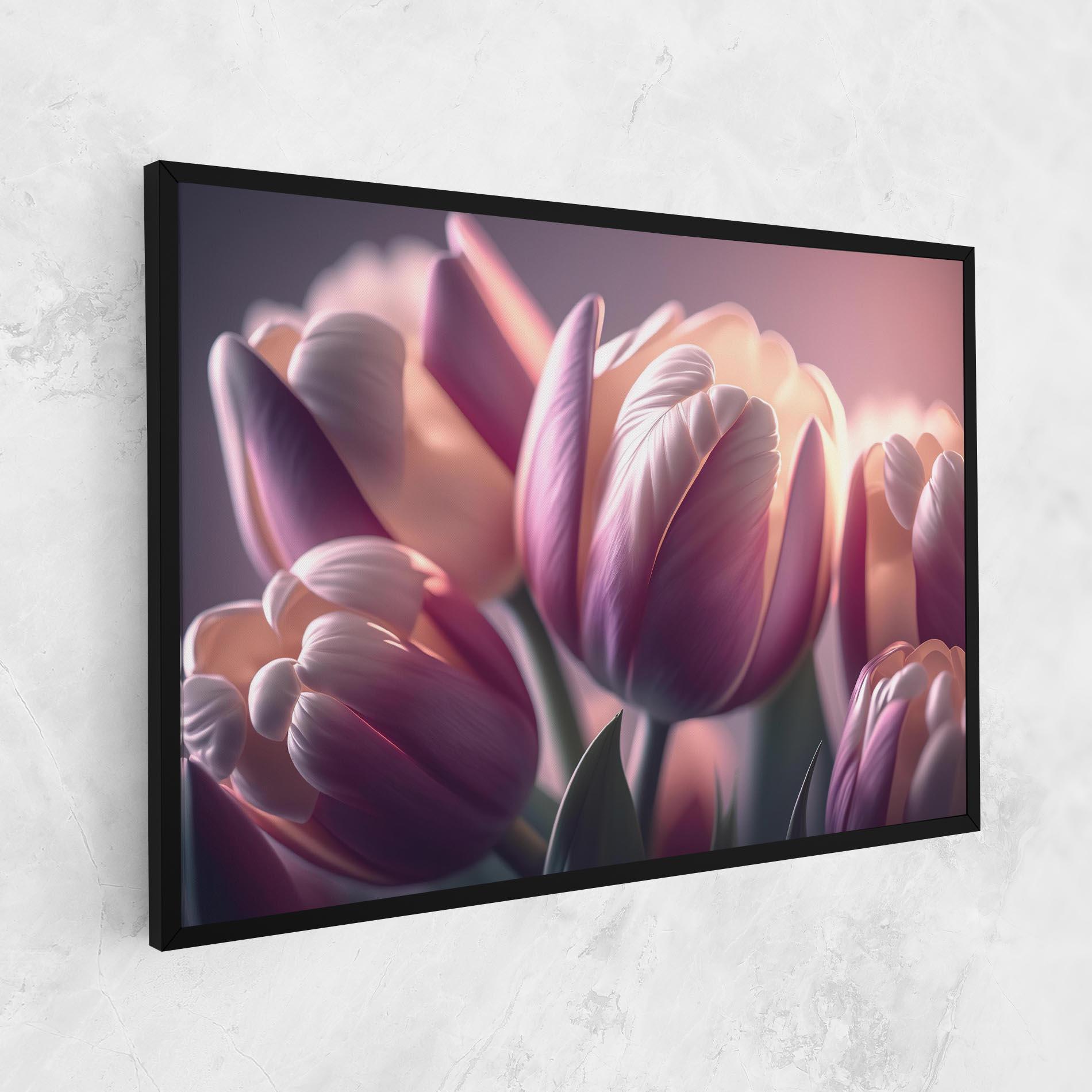 Vászonkép Pastel Pink Tulips mockup 1