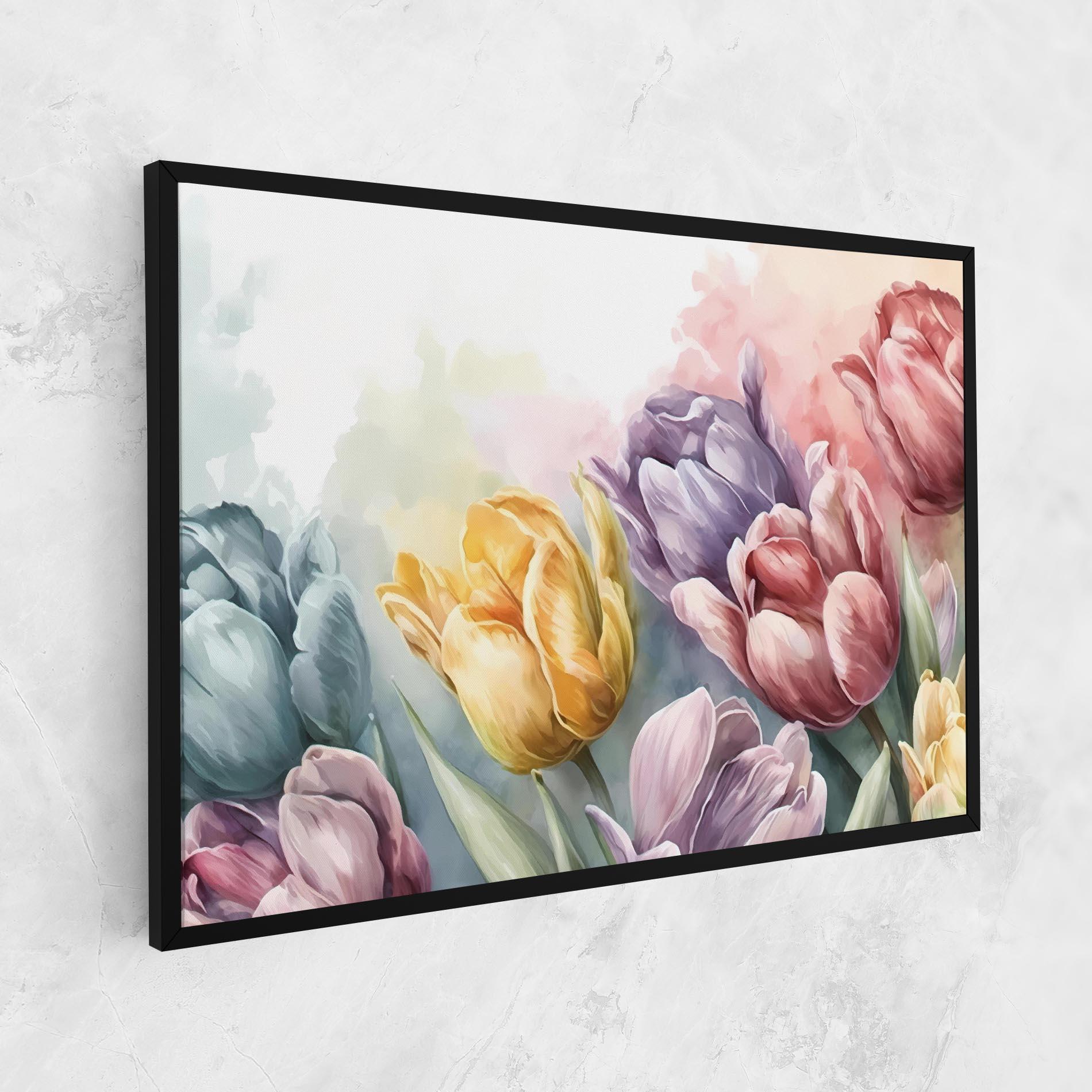 Vászonkép Pastel Tulips mockup 1