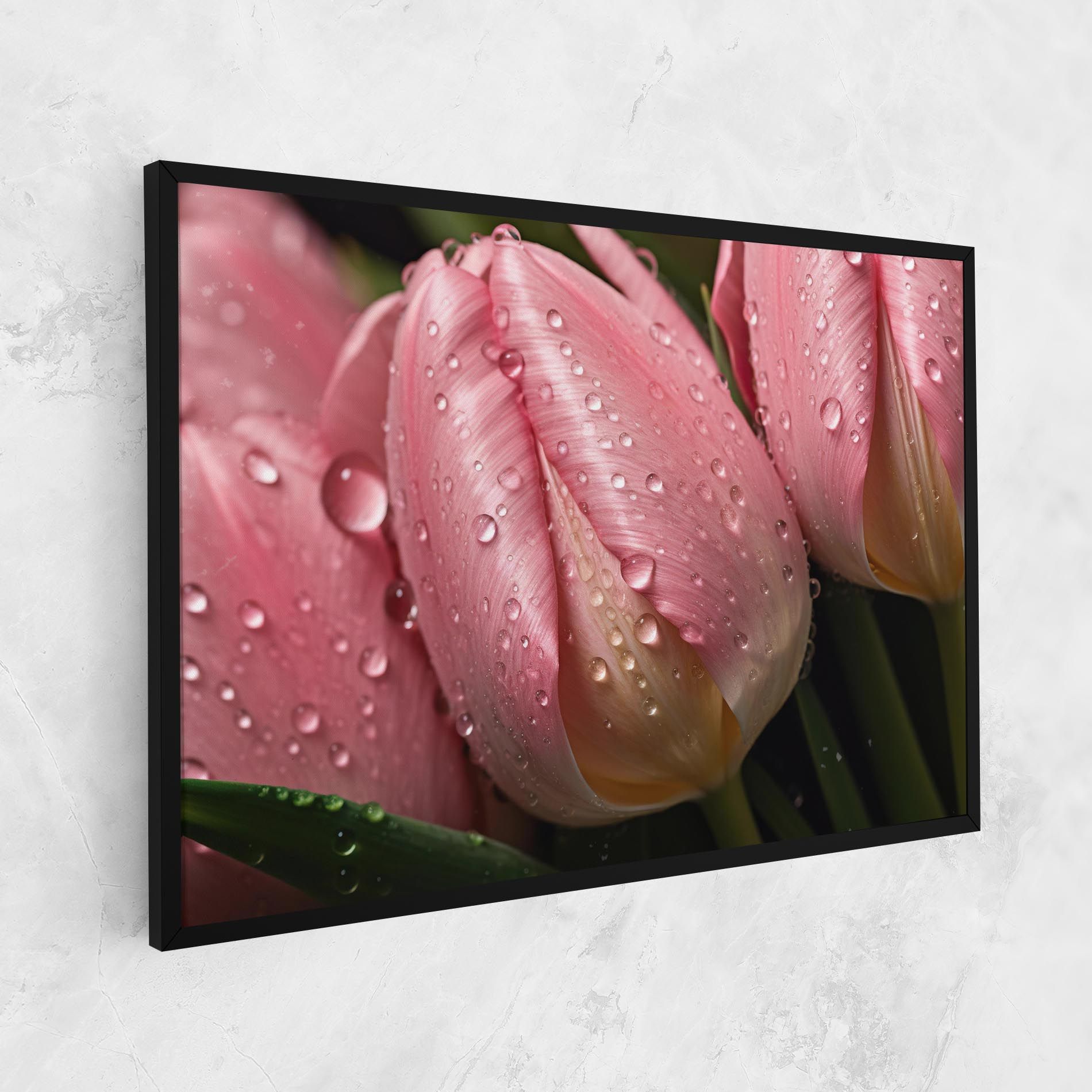 Pink Tulip With Drops mockup 1