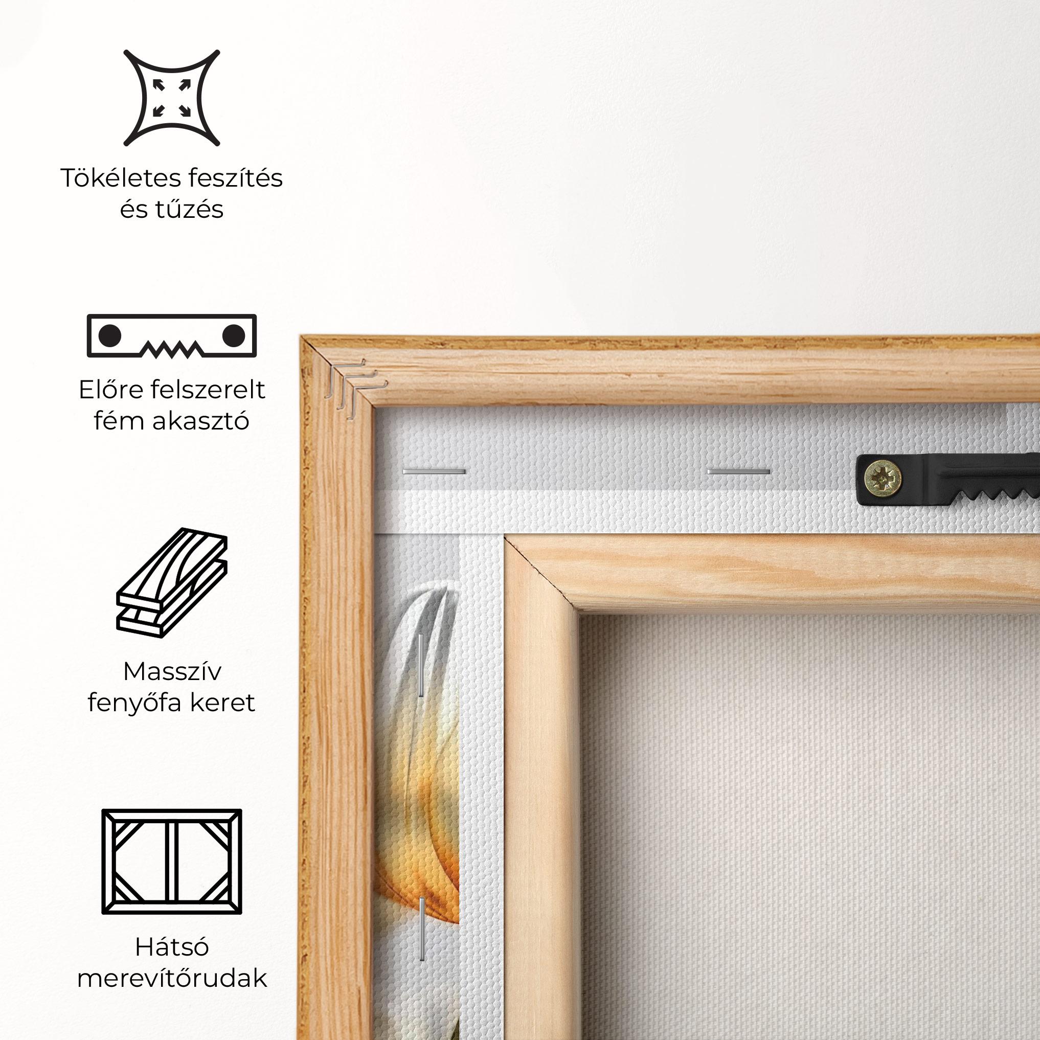 Vászonkép White Golden Tulips mockup 5