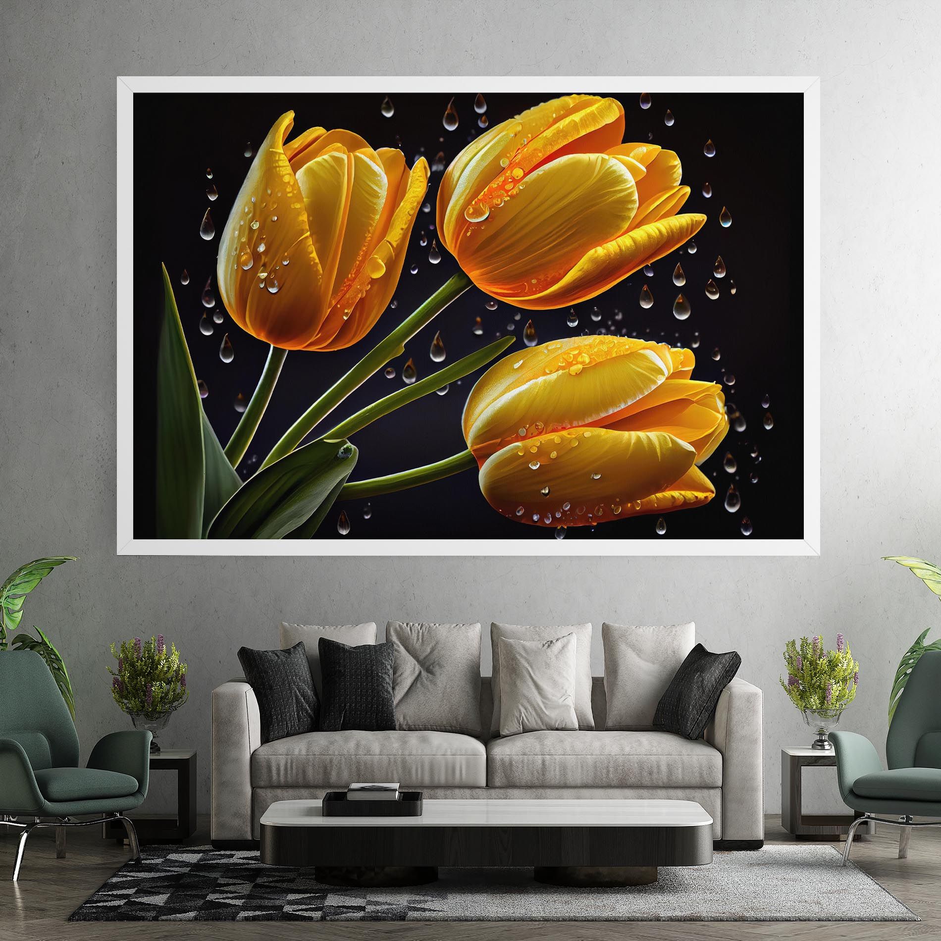 3 Yellow Tulips mockup 7