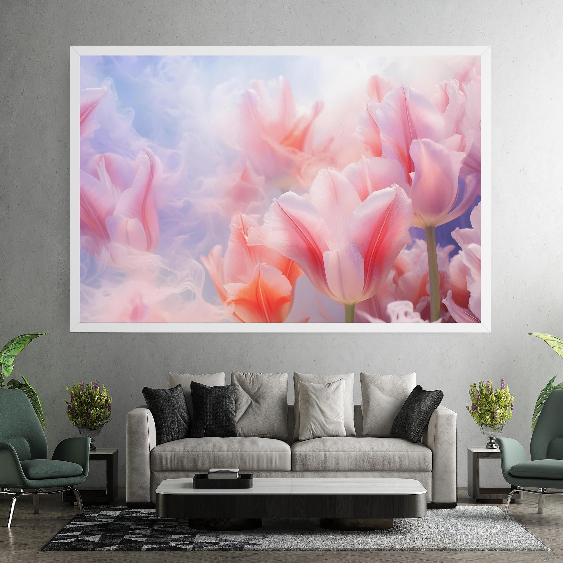 Vászonkép Dreamy Pink Tulips mockup 7