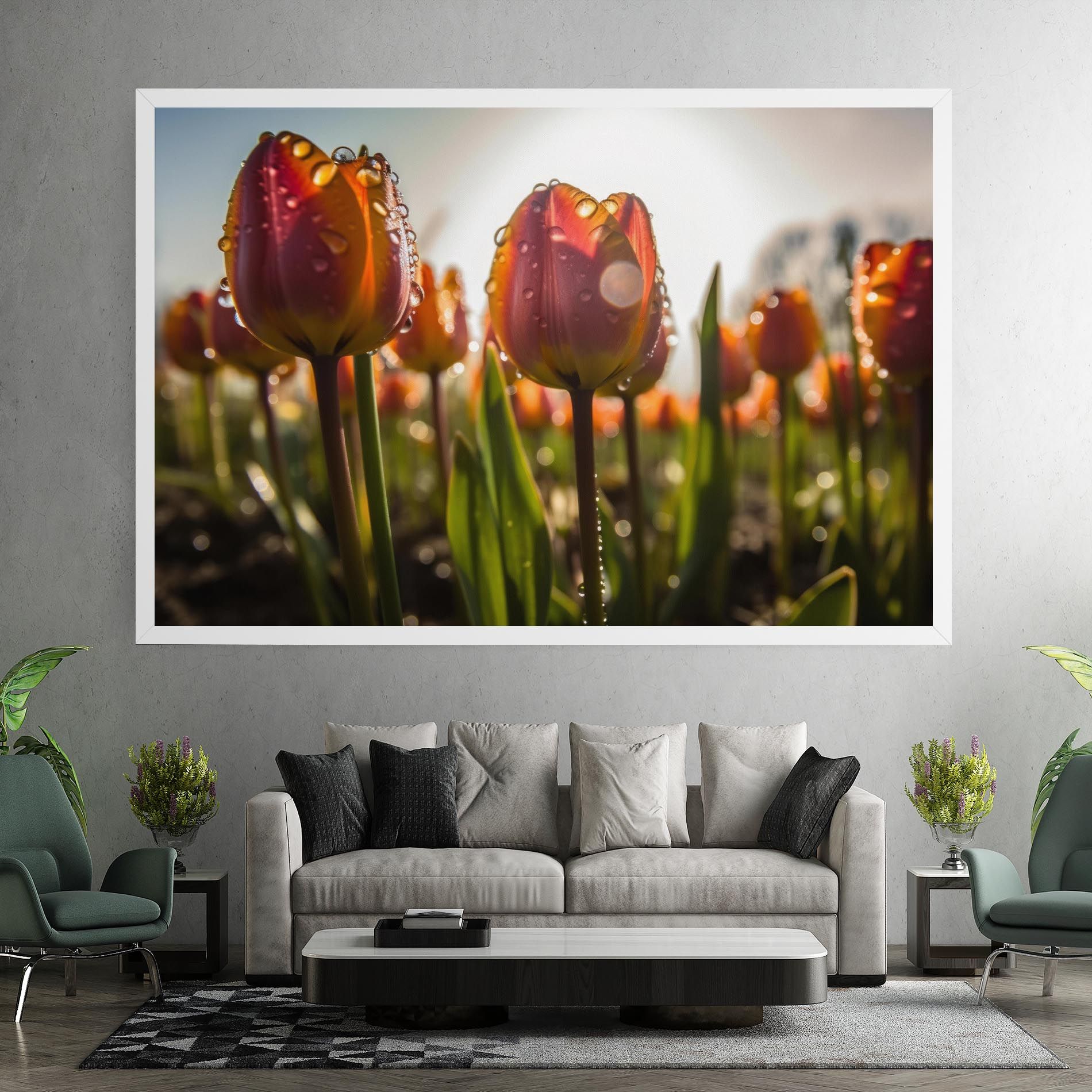 Orange Tulips After Rain mockup 7