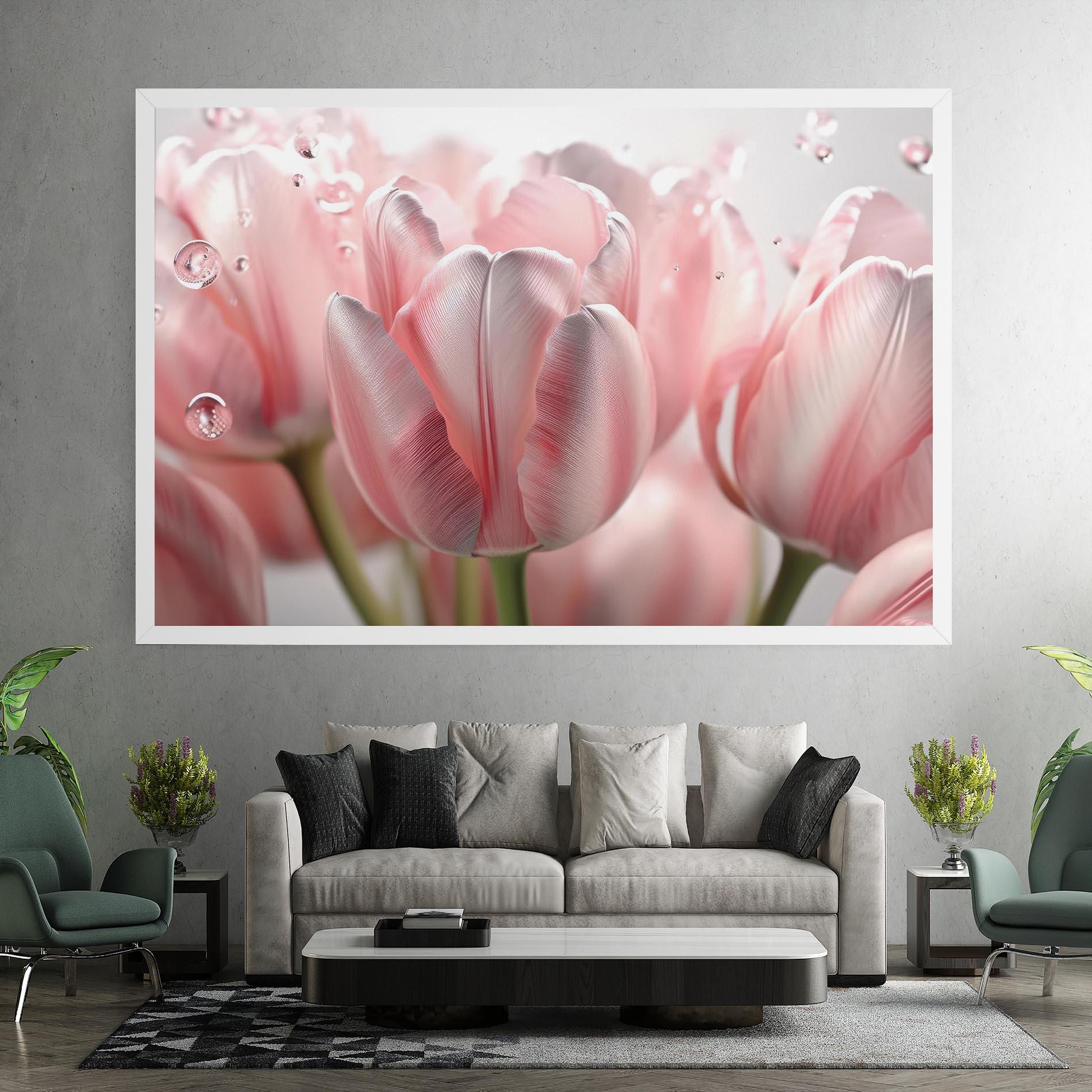 Vászonkép Pink Pretty Tulips mockup 7