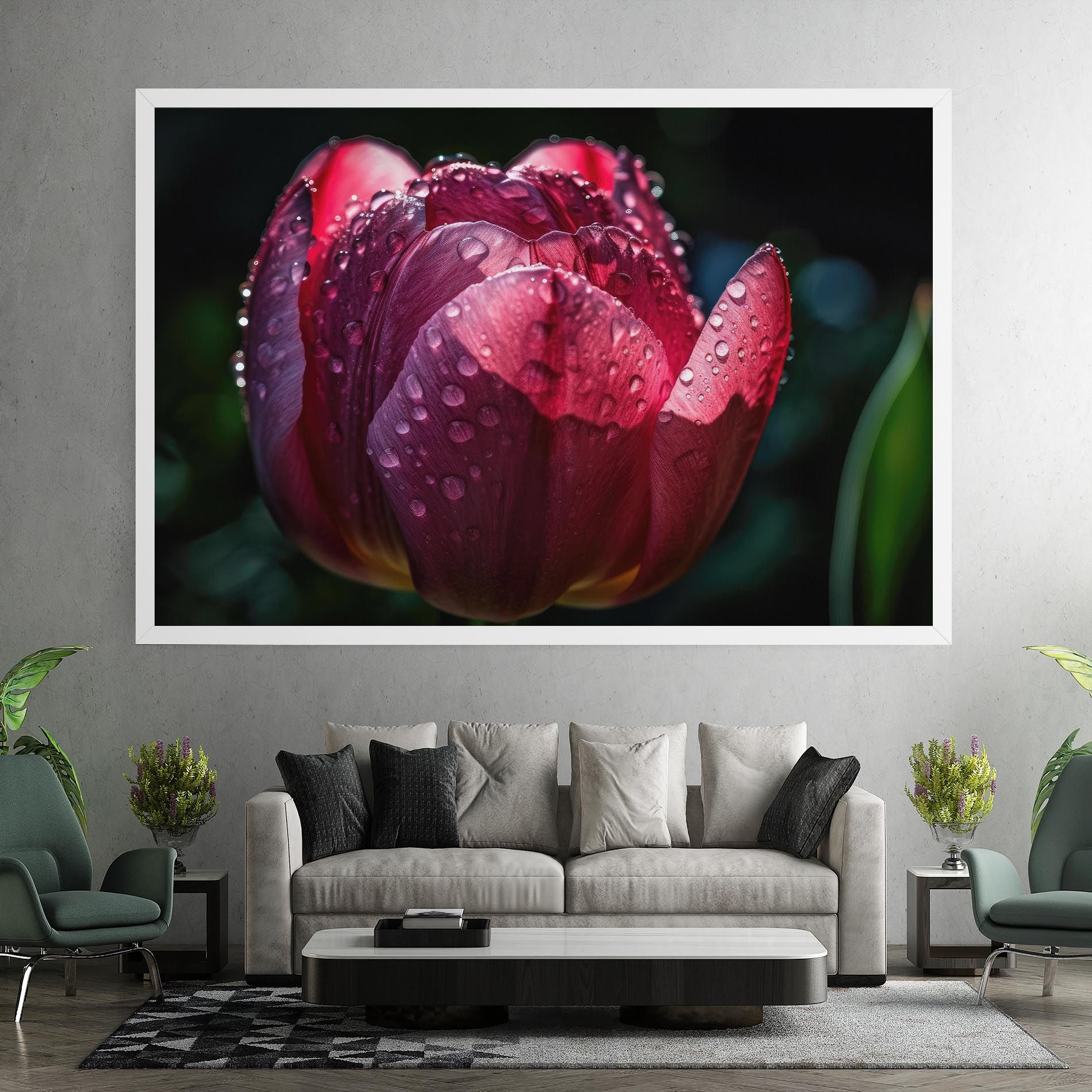 Pink Tulip After Rain mockup 7