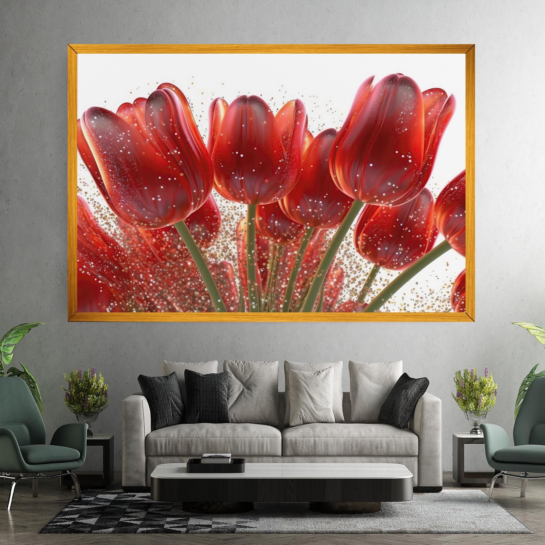 Glitter Red Tulips mockup 7