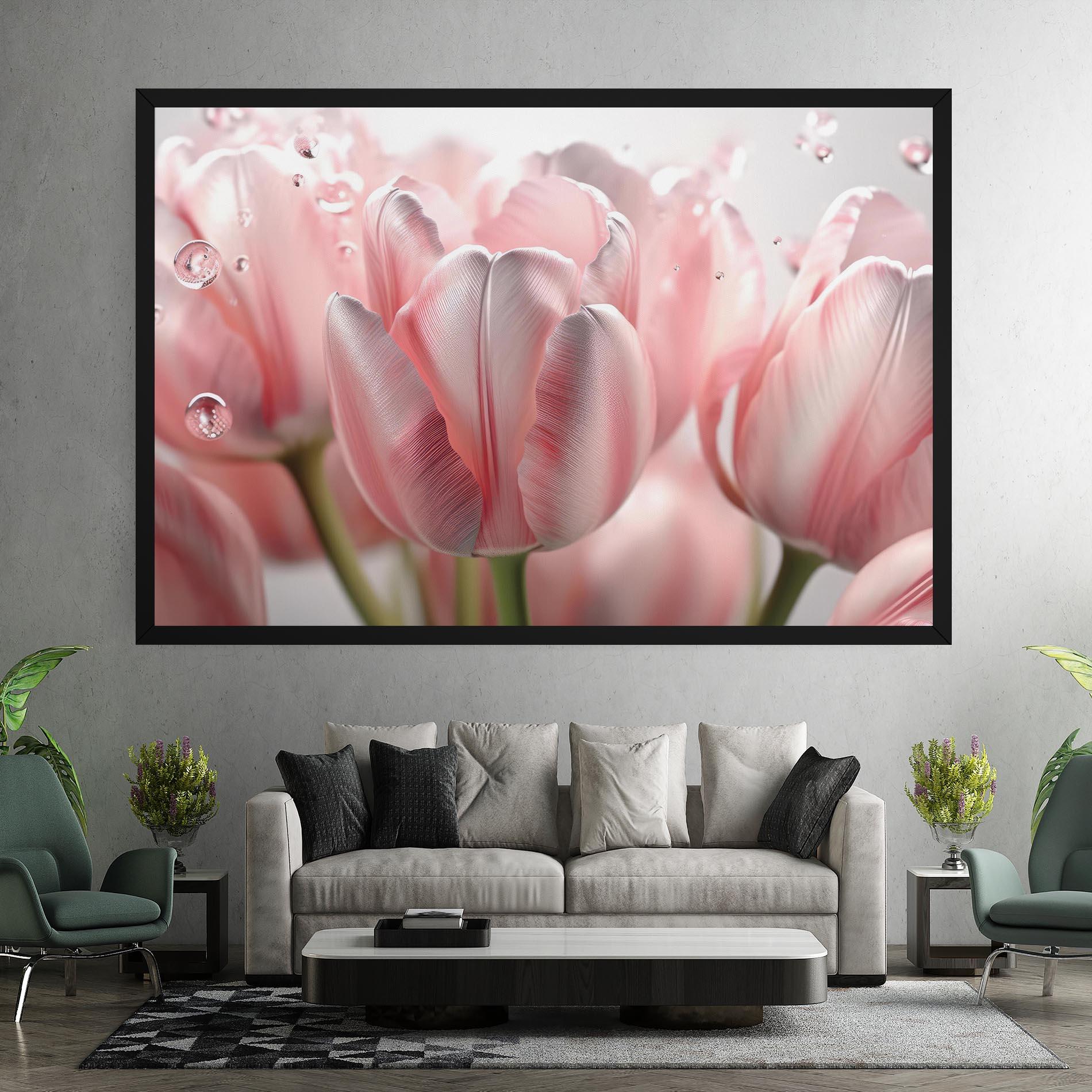 Vászonkép Pink Pretty Tulips mockup 7