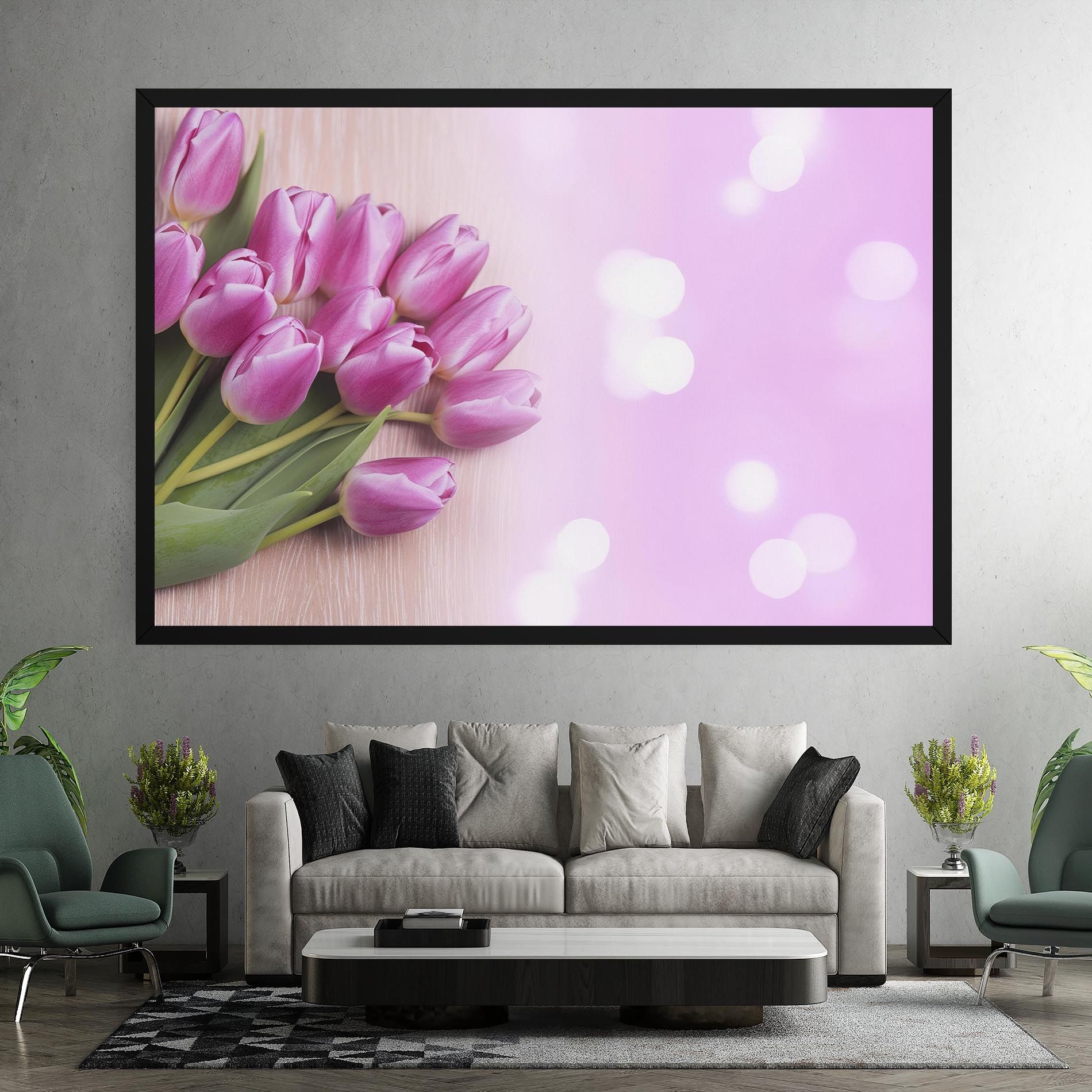 Pink Tulip Flowers mockup 7