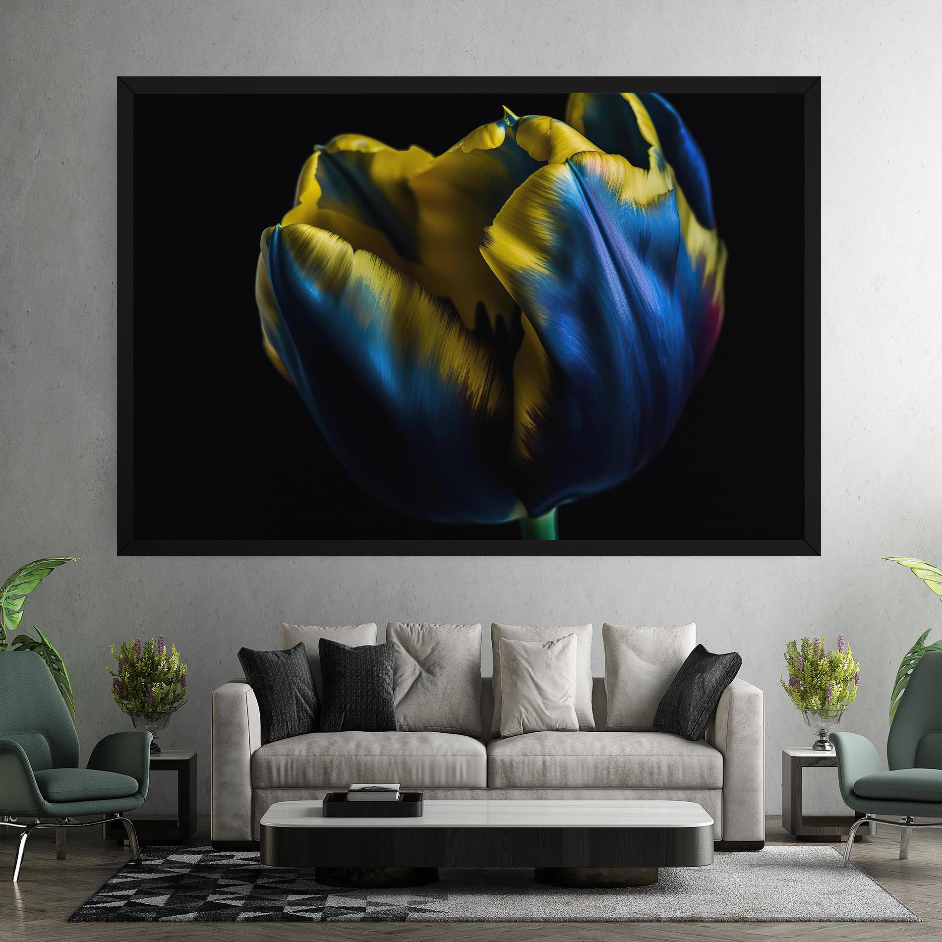 Vászonkép Yellow Blue Tulip mockup 7