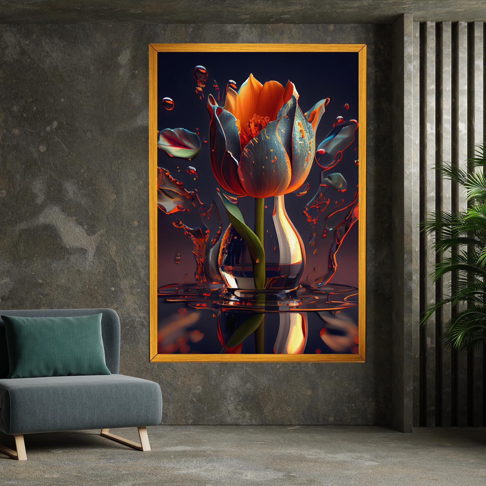 Black Tulip In Vase mockup 7