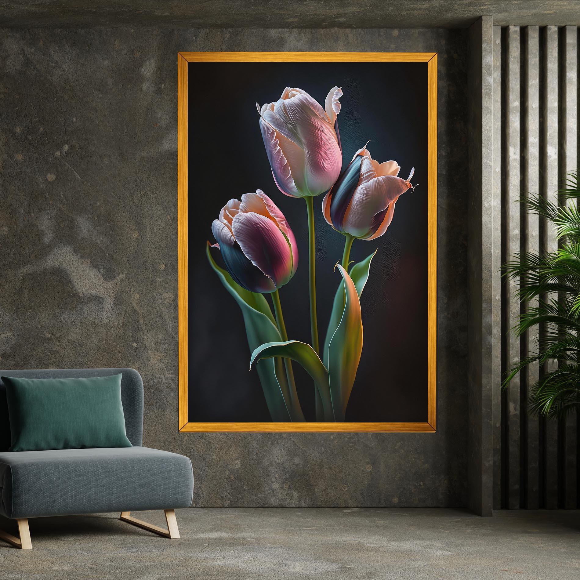 Vászonkép Light Purple Tulips mockup 7