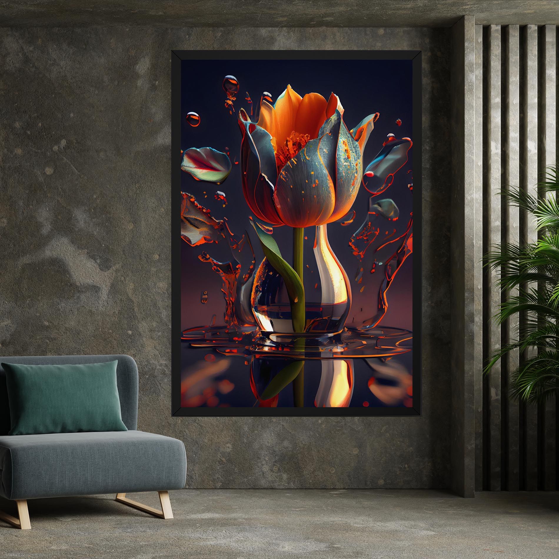 Black Tulip In Vase mockup 7