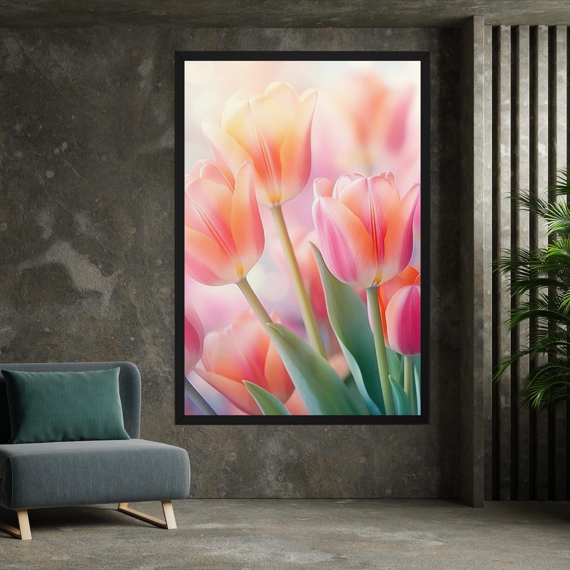 Vászonkép Dreamy Tulips mockup 7