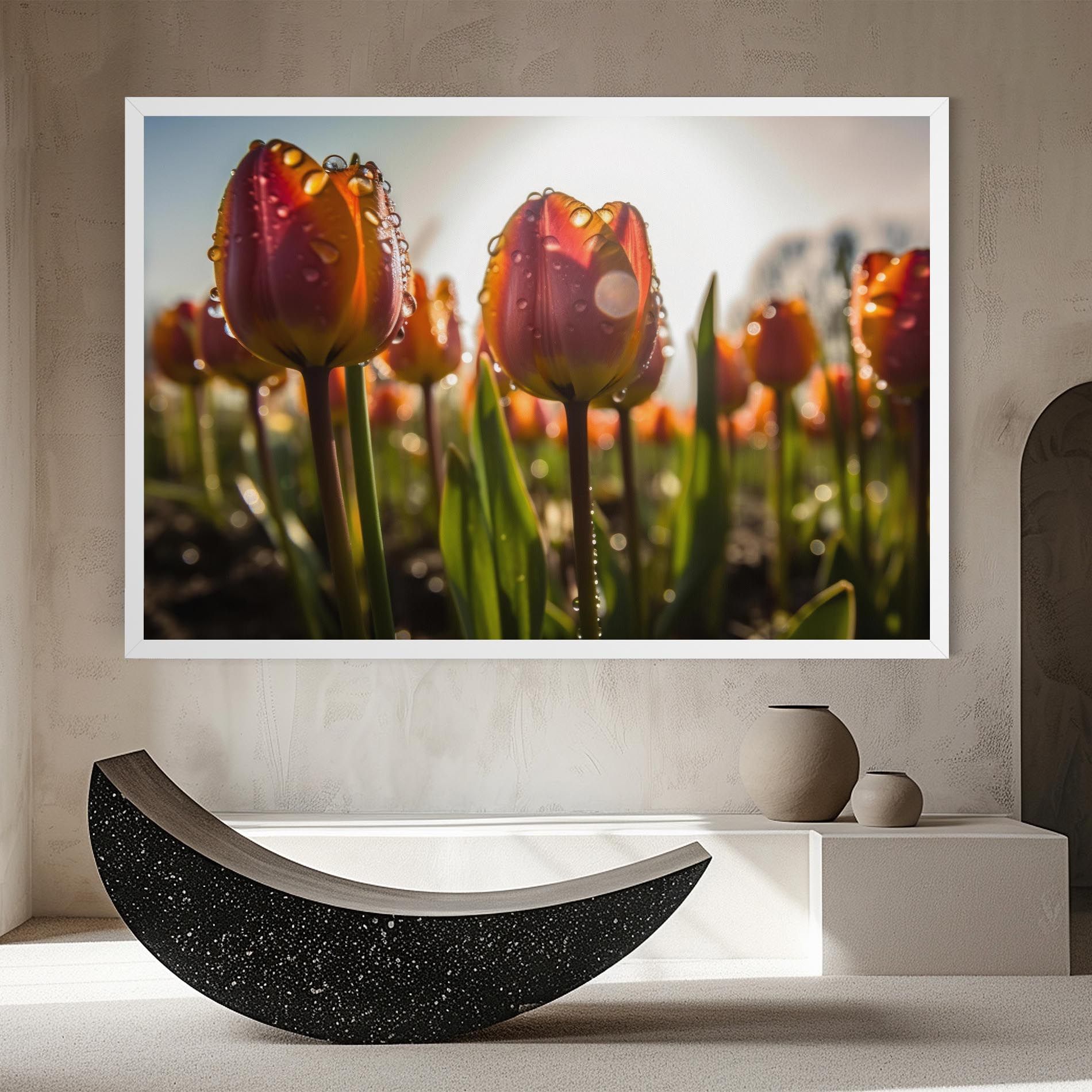 Orange Tulips After Rain mockup 8