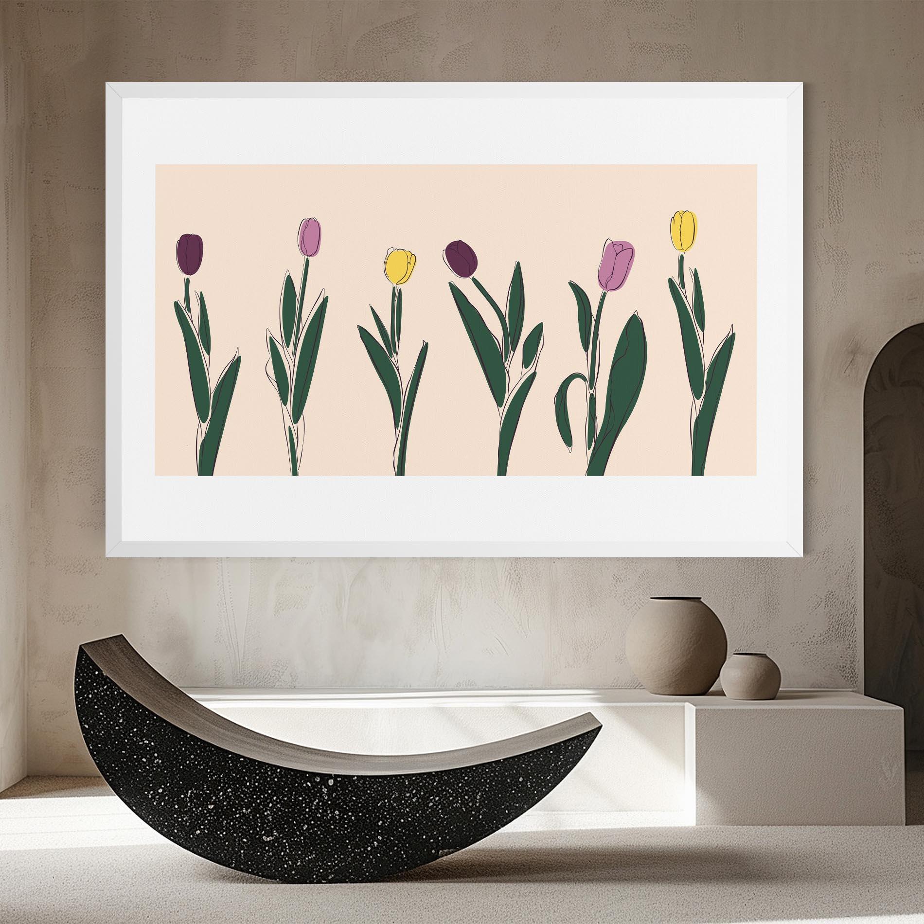 Vászonkép Tulips Set mockup 8