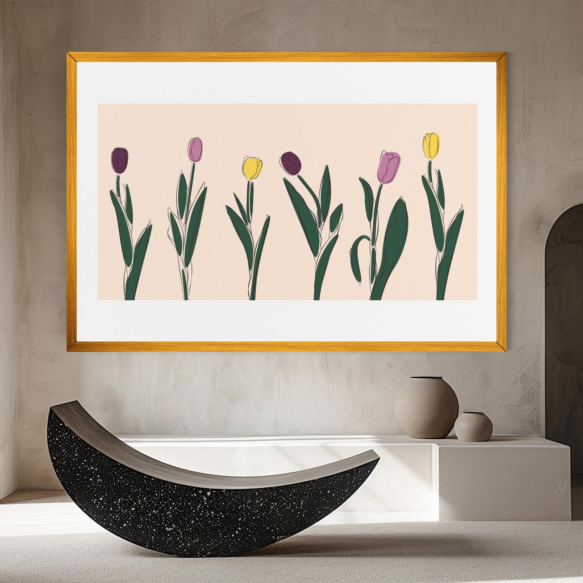 Vászonkép Tulips Set mockup 8