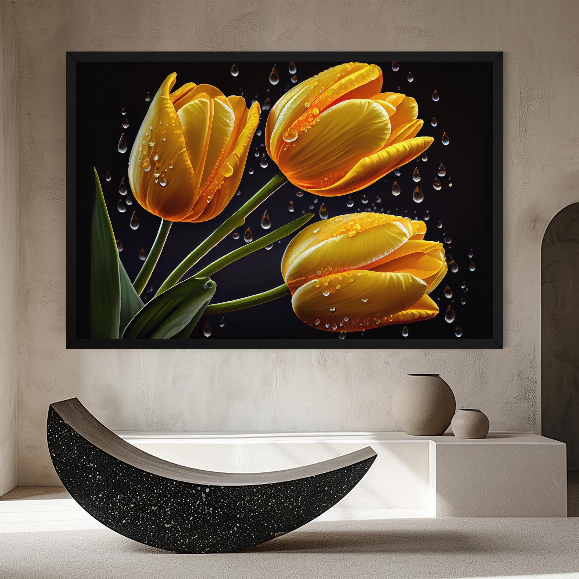Vászonkép 3 Yellow Tulips mockup 8