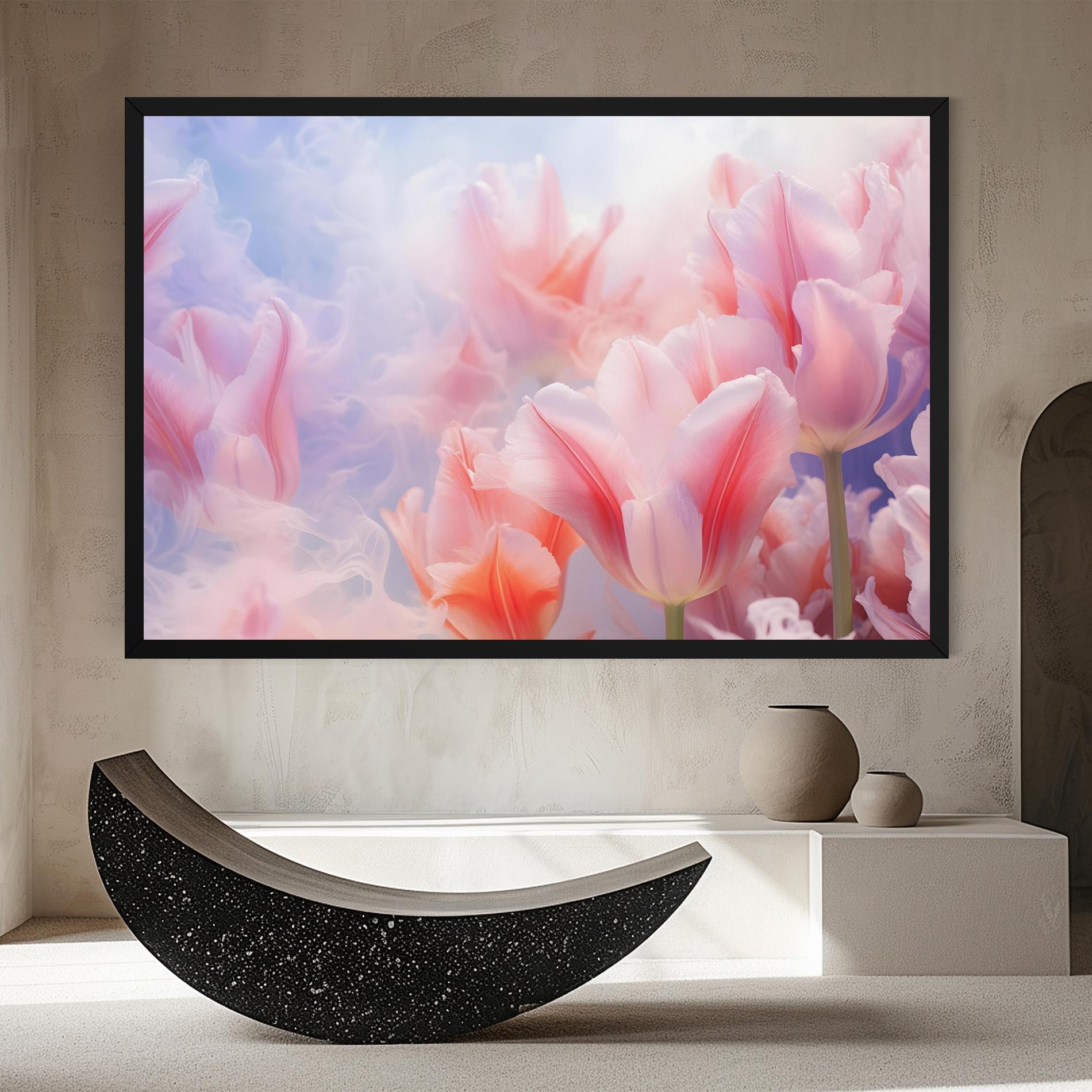 Vászonkép Dreamy Pink Tulips mockup 8
