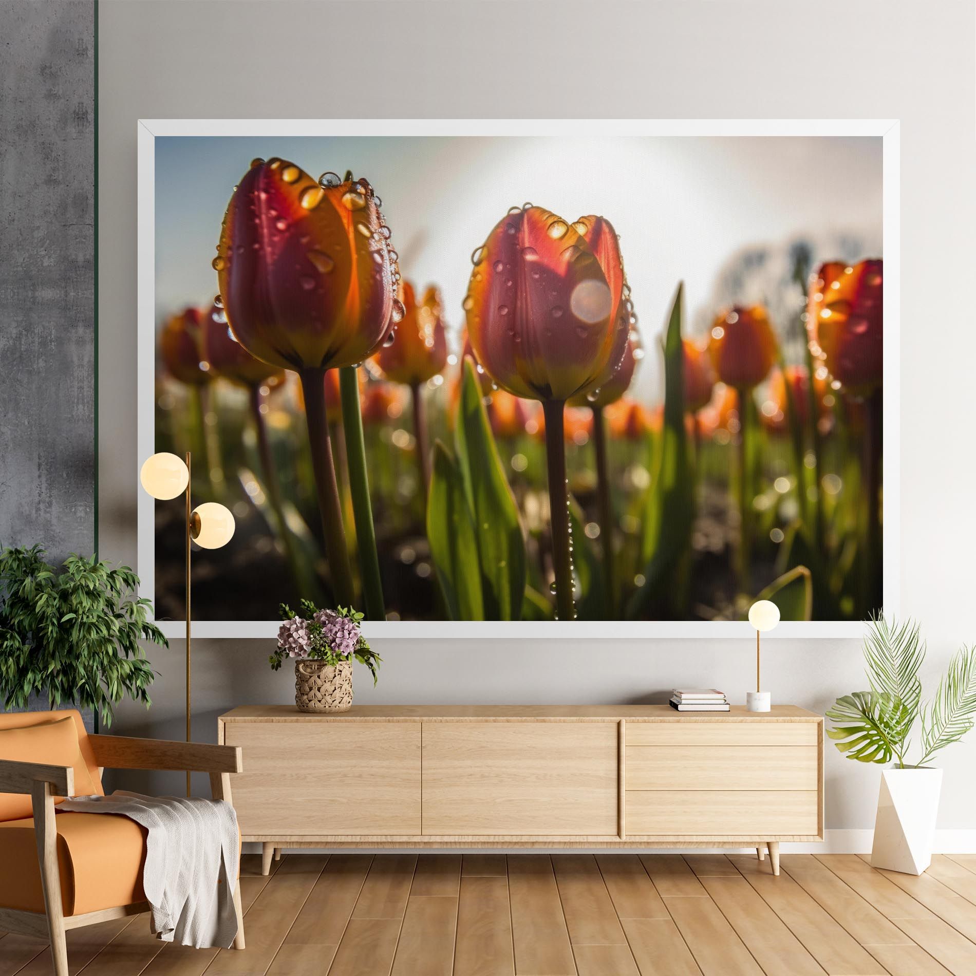 Orange Tulips After Rain mockup 9
