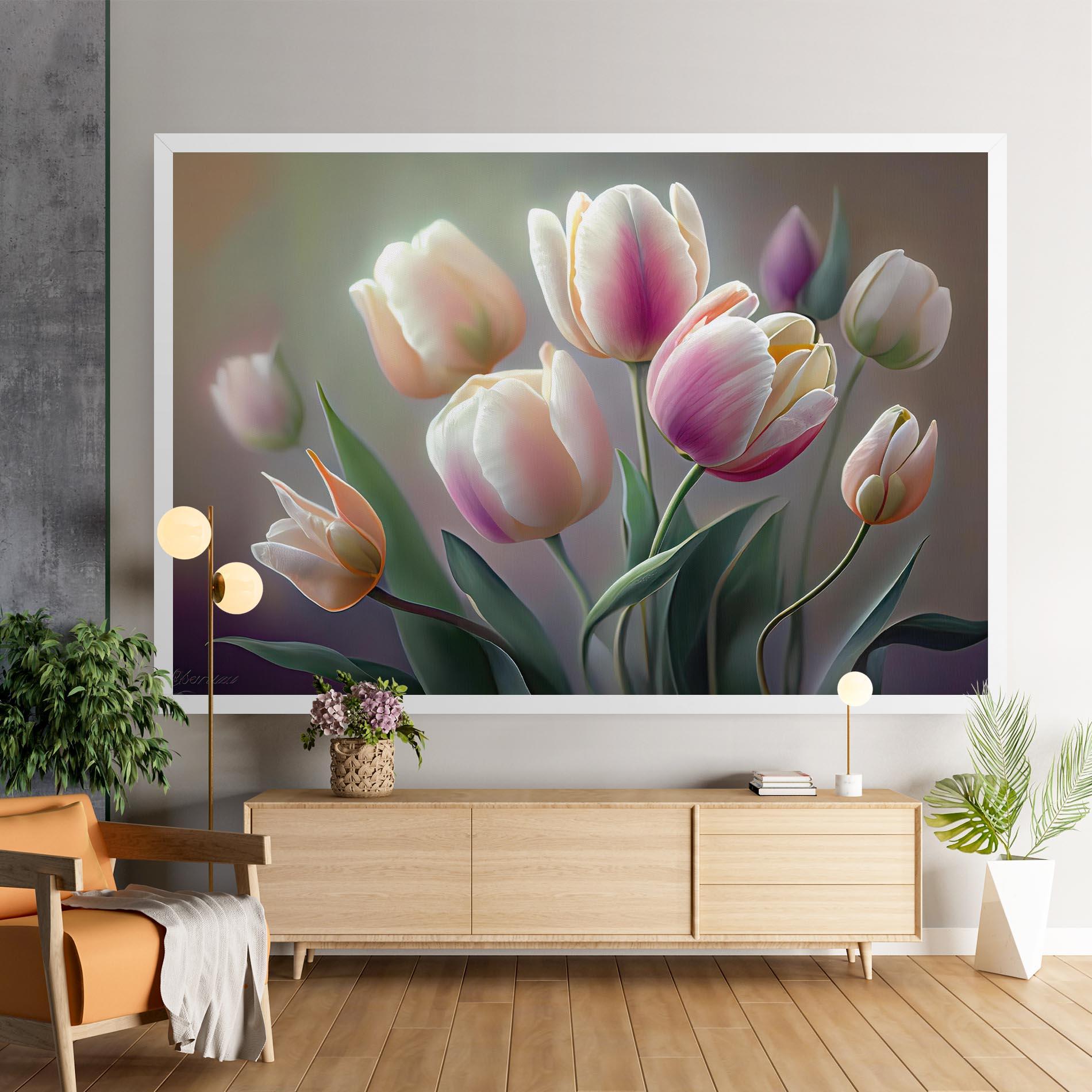 Vászonkép Pretty Tulips mockup 9