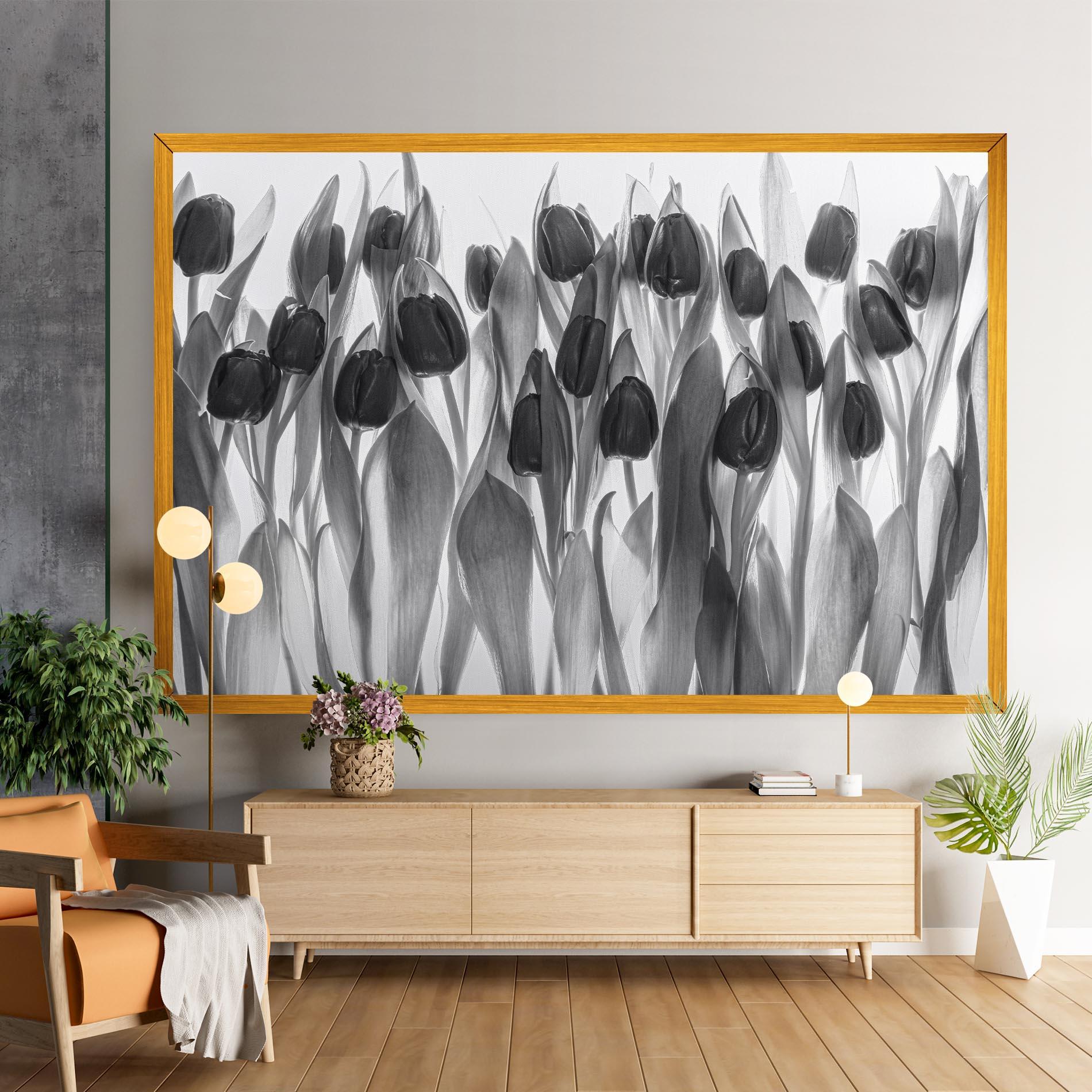 Vászonkép Grey Tulips mockup 9